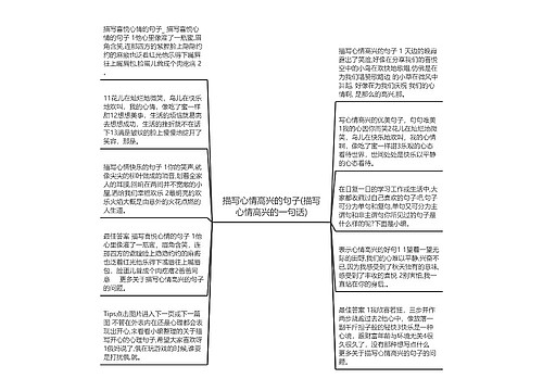 描写心情高兴的句子(描写心情高兴的一句话) 描写心情高兴的句子(描写心情高兴的一句话)