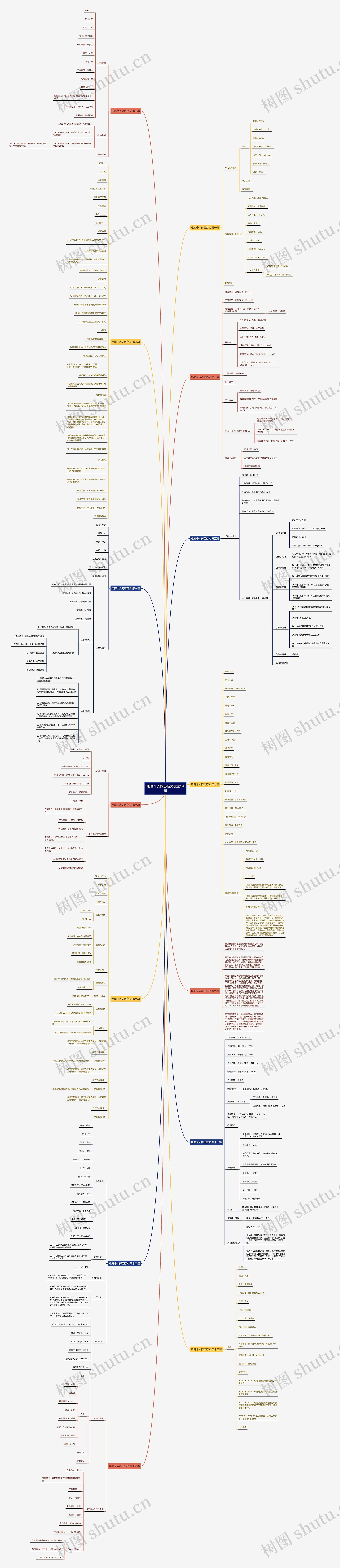 电商个人简历范文优选14篇思维导图