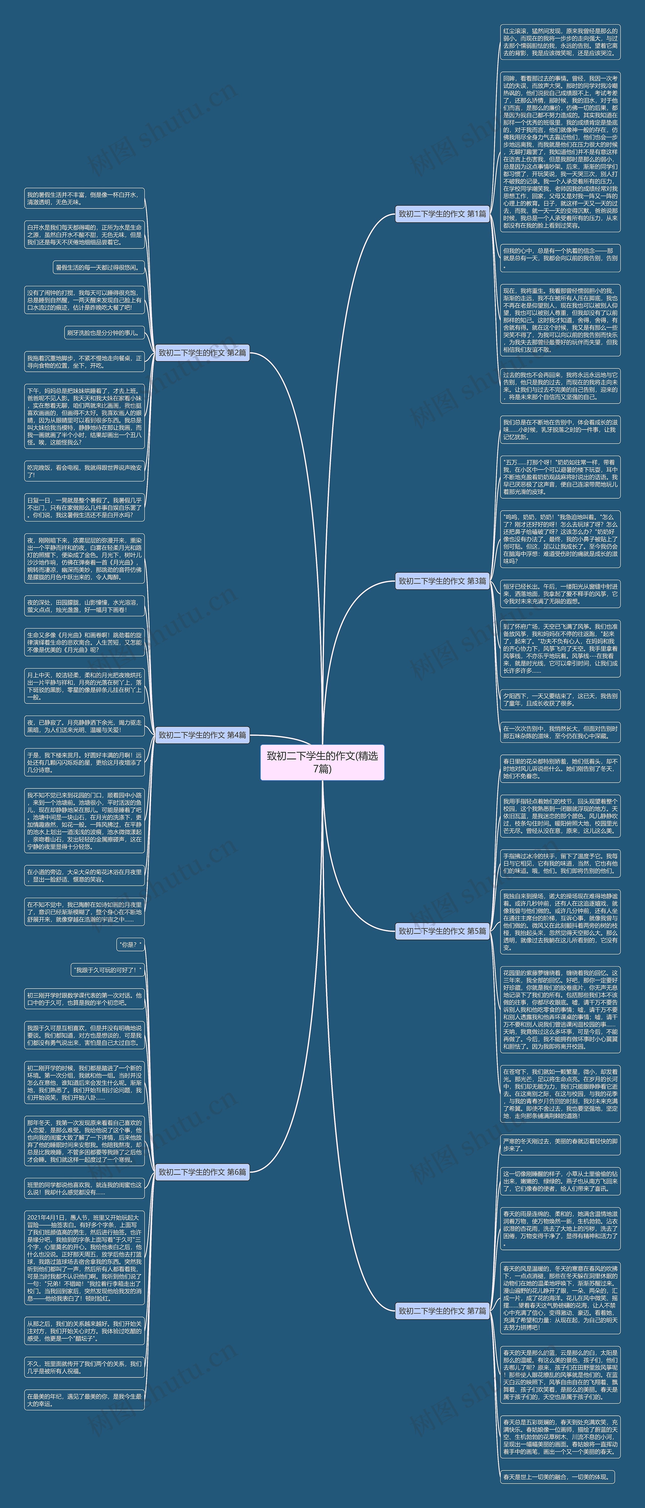 致初二下学生的作文(精选7篇)思维导图