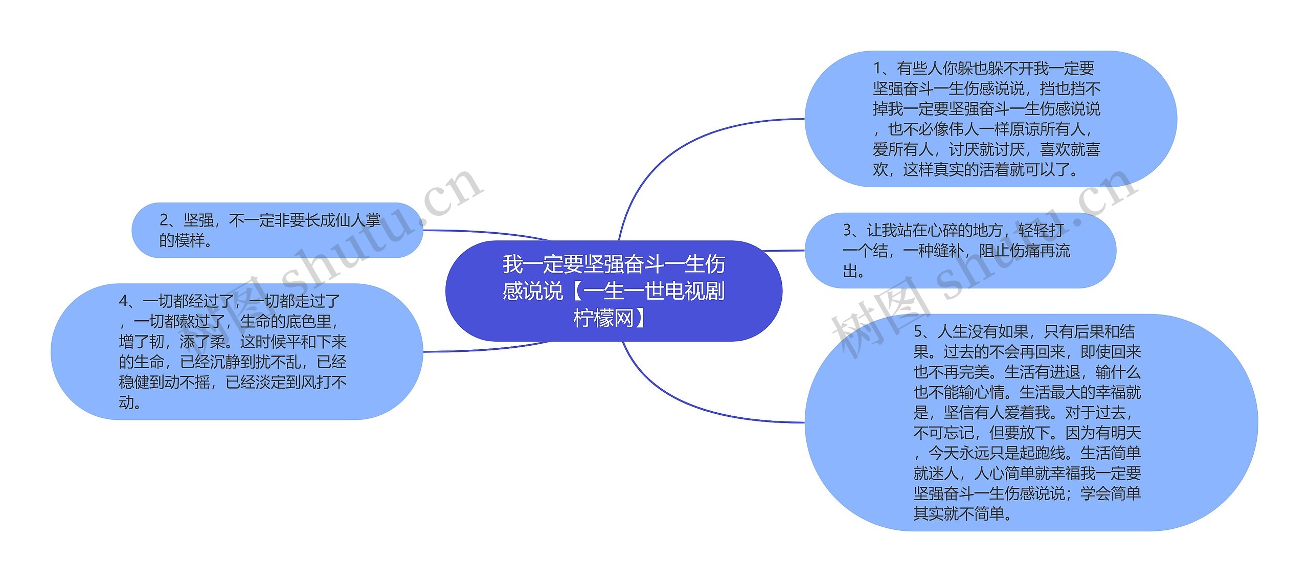 我一定要坚强奋斗一生伤感说说【一生一世电视剧柠檬网】思维导图