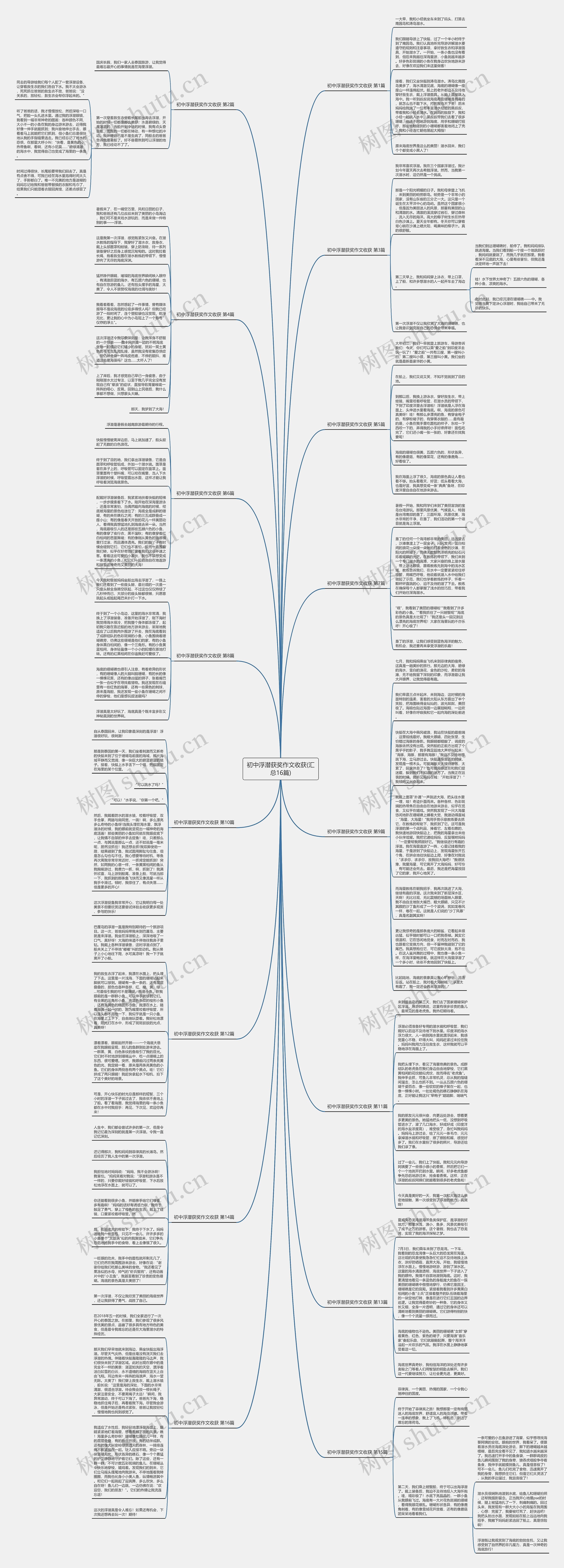 初中浮潜获奖作文收获(汇总16篇)思维导图