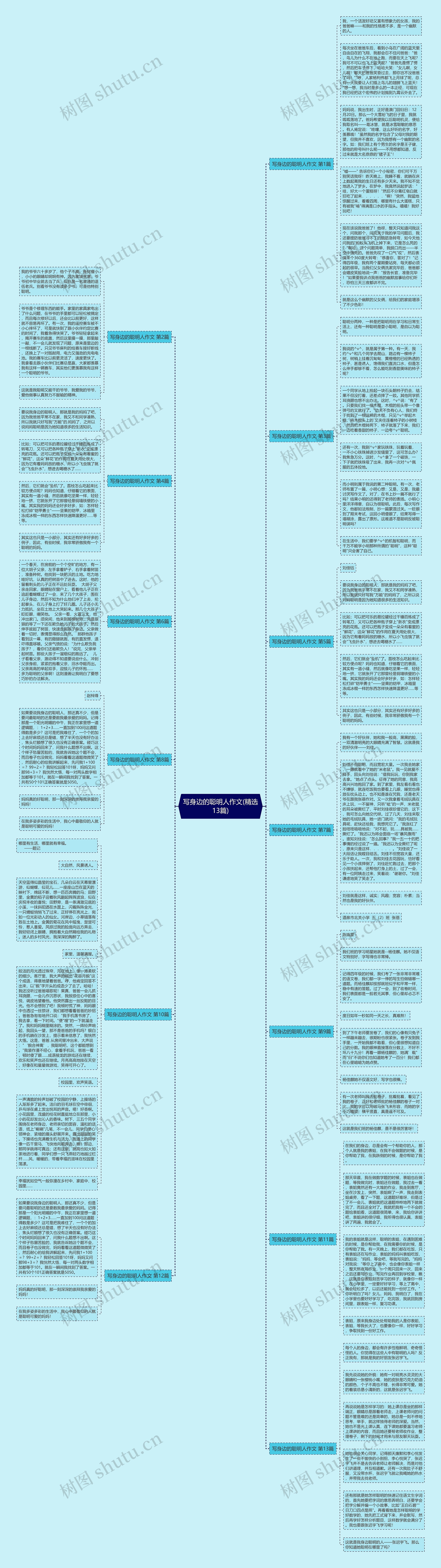 写身边的聪明人作文(精选13篇)思维导图