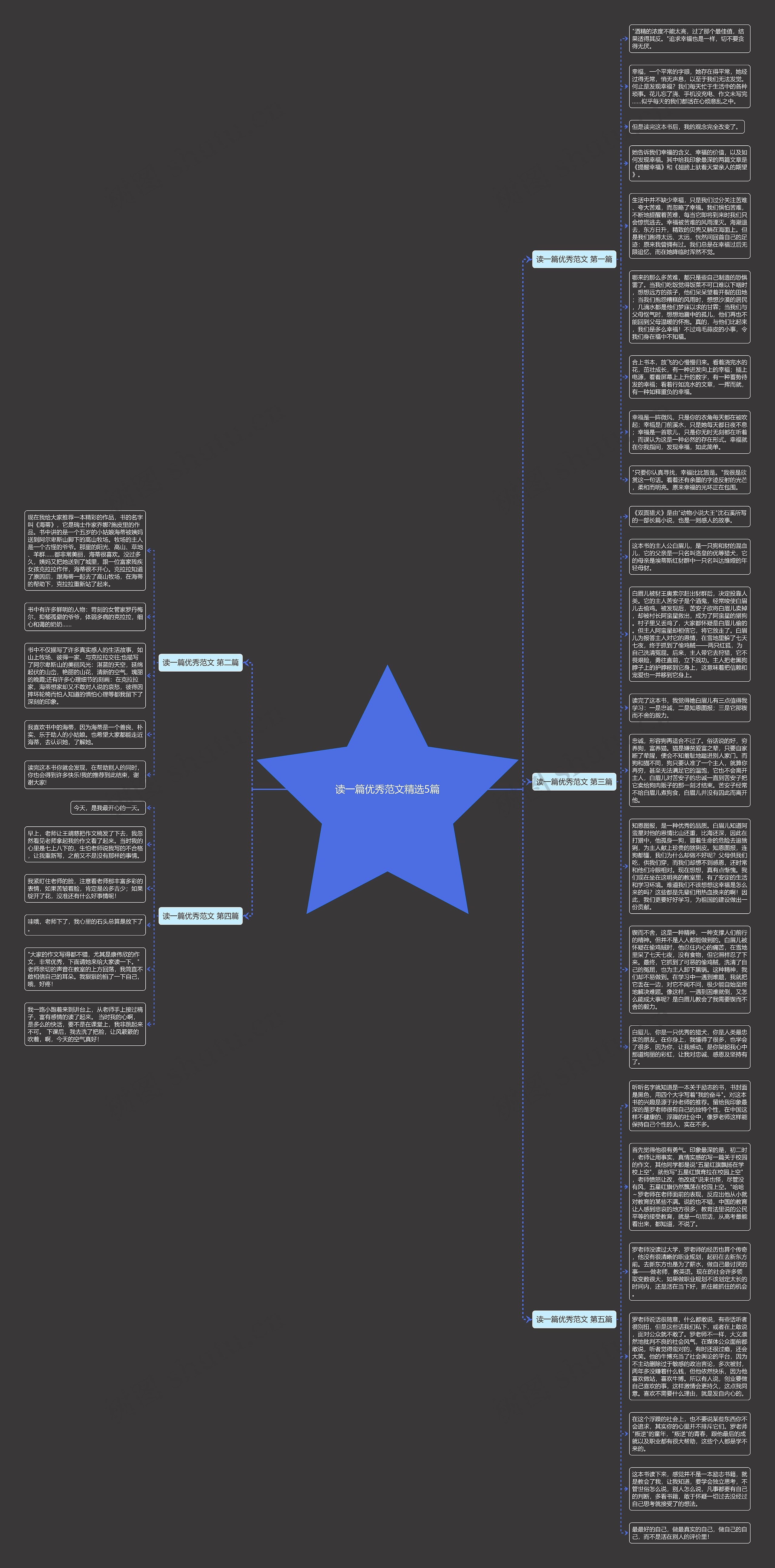 读一篇优秀范文精选5篇思维导图