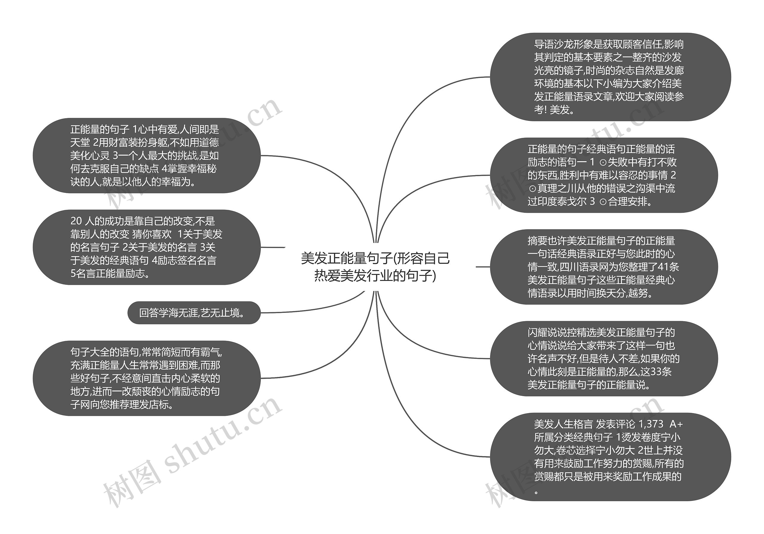 美发正能量句子(形容自己热爱美发行业的句子)思维导图