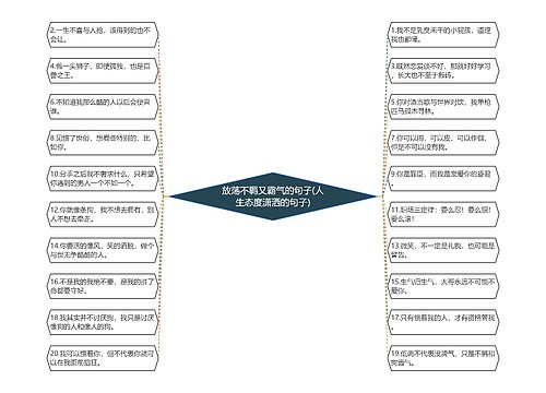 放荡不羁又霸气的句子(人生态度潇洒的句子)