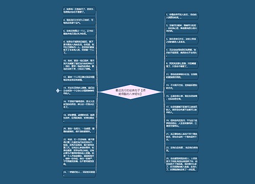 最近流行的经典句子【很潮很酷的八字短句】