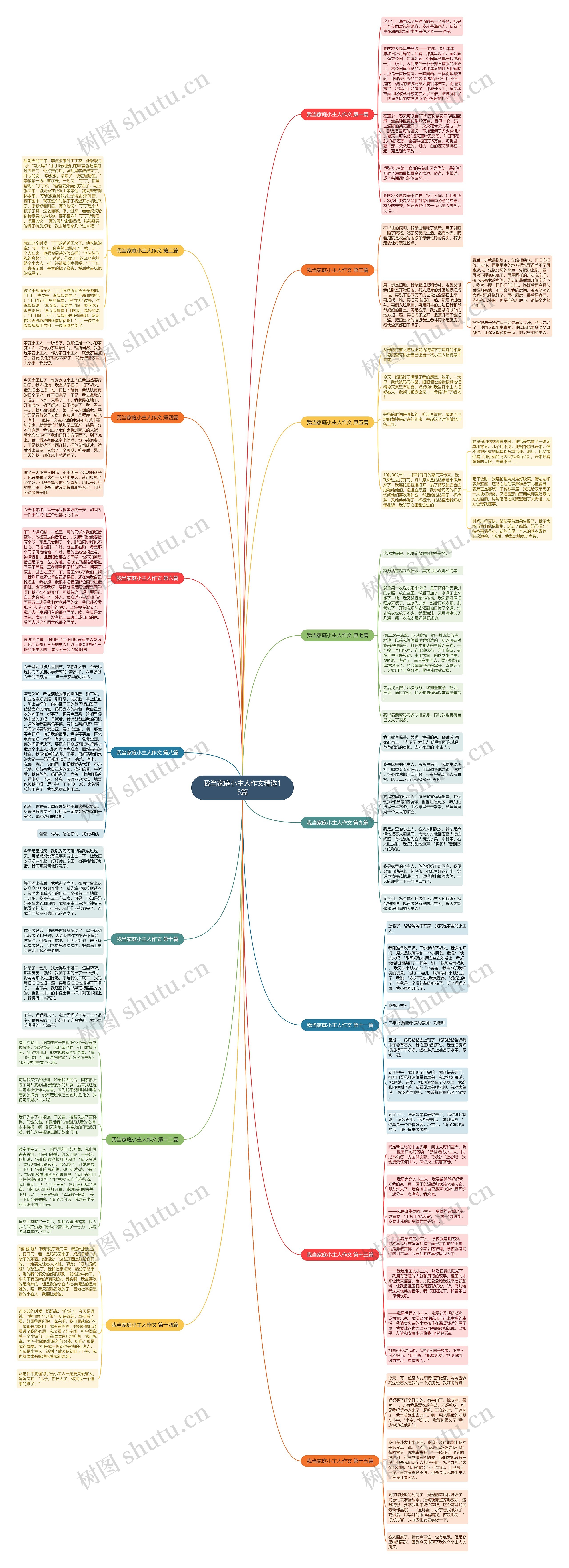 我当家庭小主人作文精选15篇思维导图