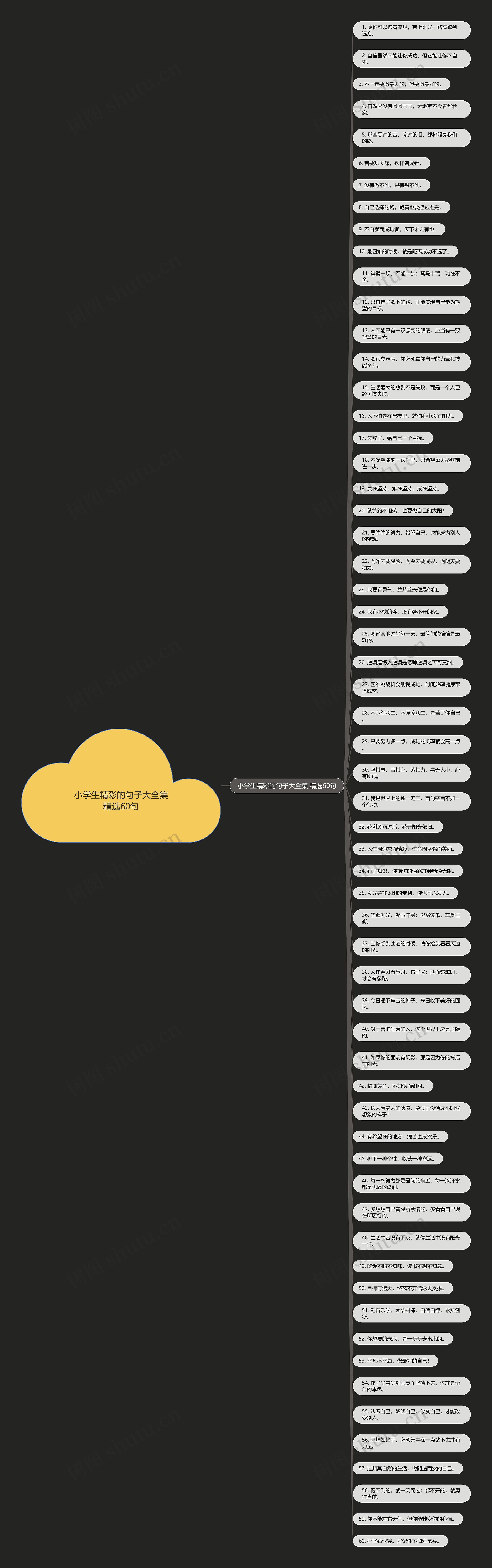 小学生精彩的句子大全集精选60句思维导图