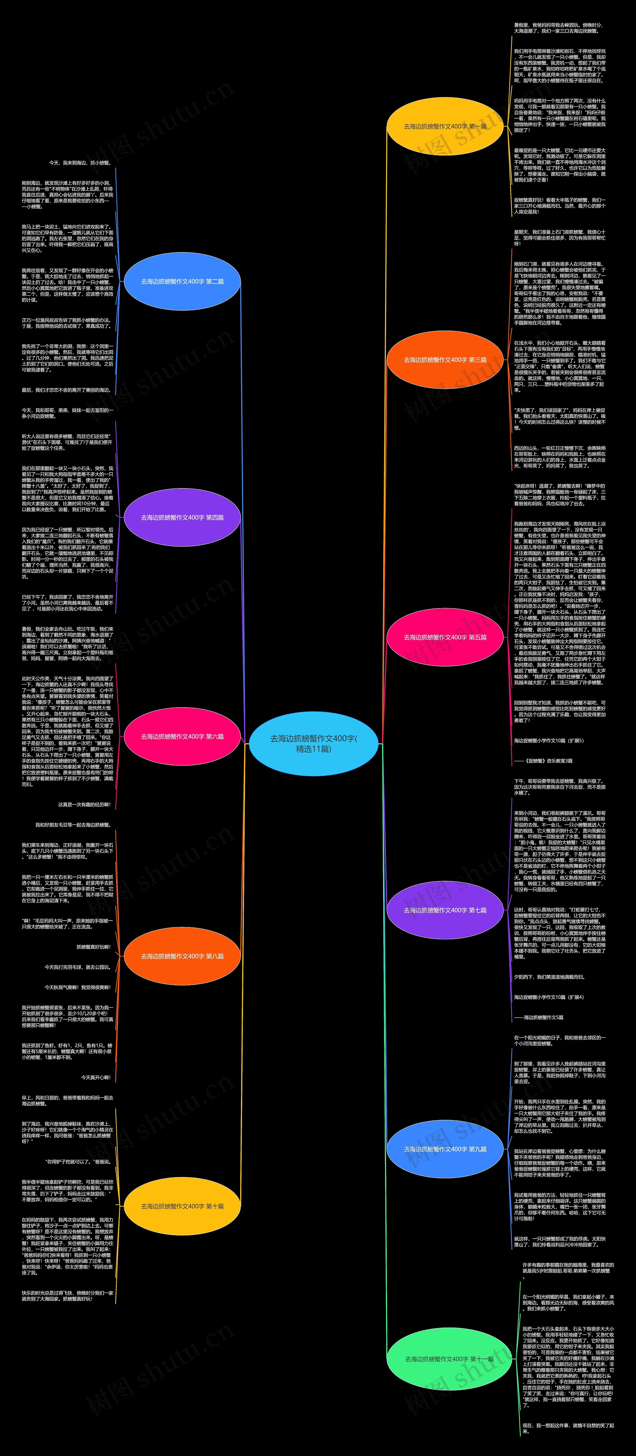 去海边抓螃蟹作文400字(精选11篇)思维导图