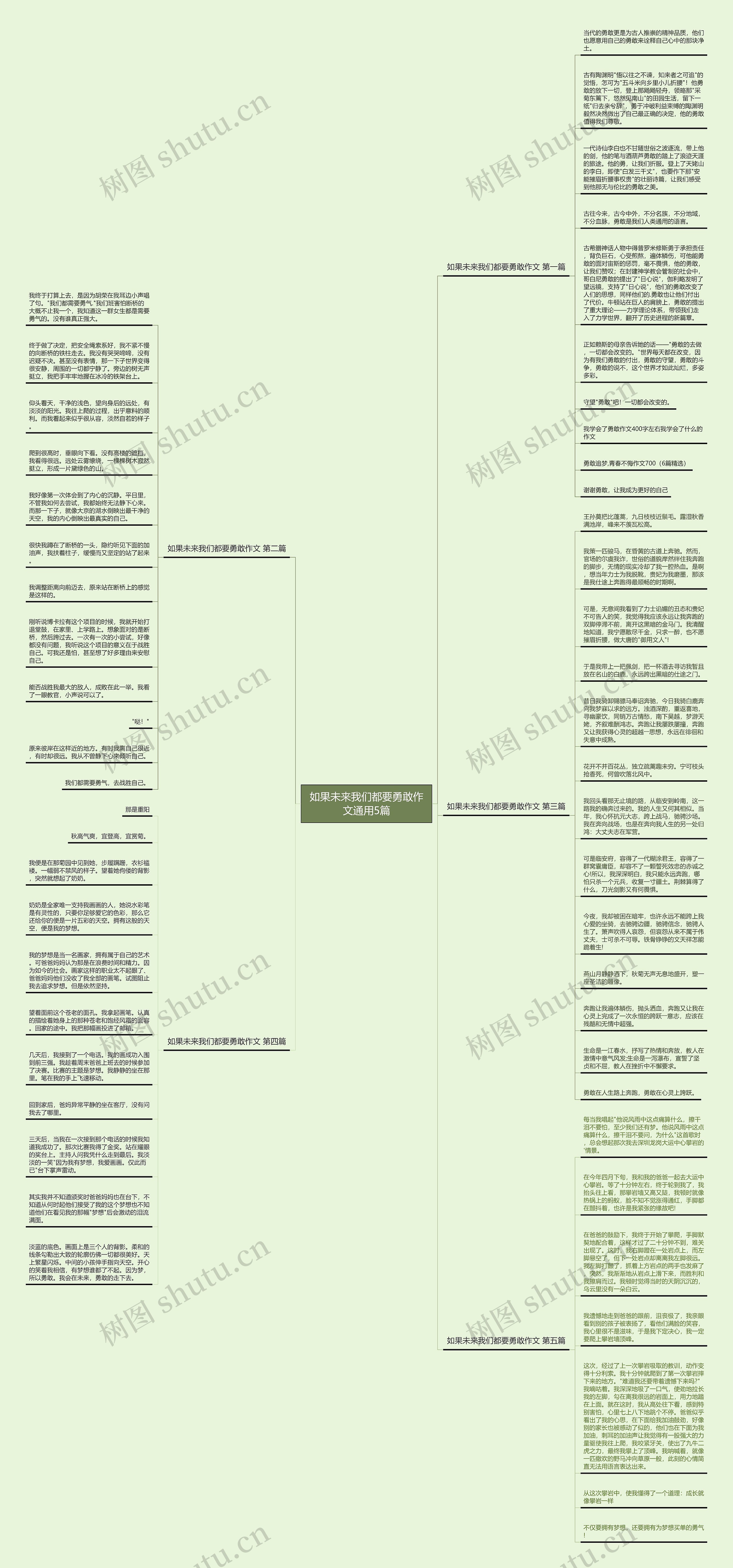 如果未来我们都要勇敢作文通用5篇思维导图