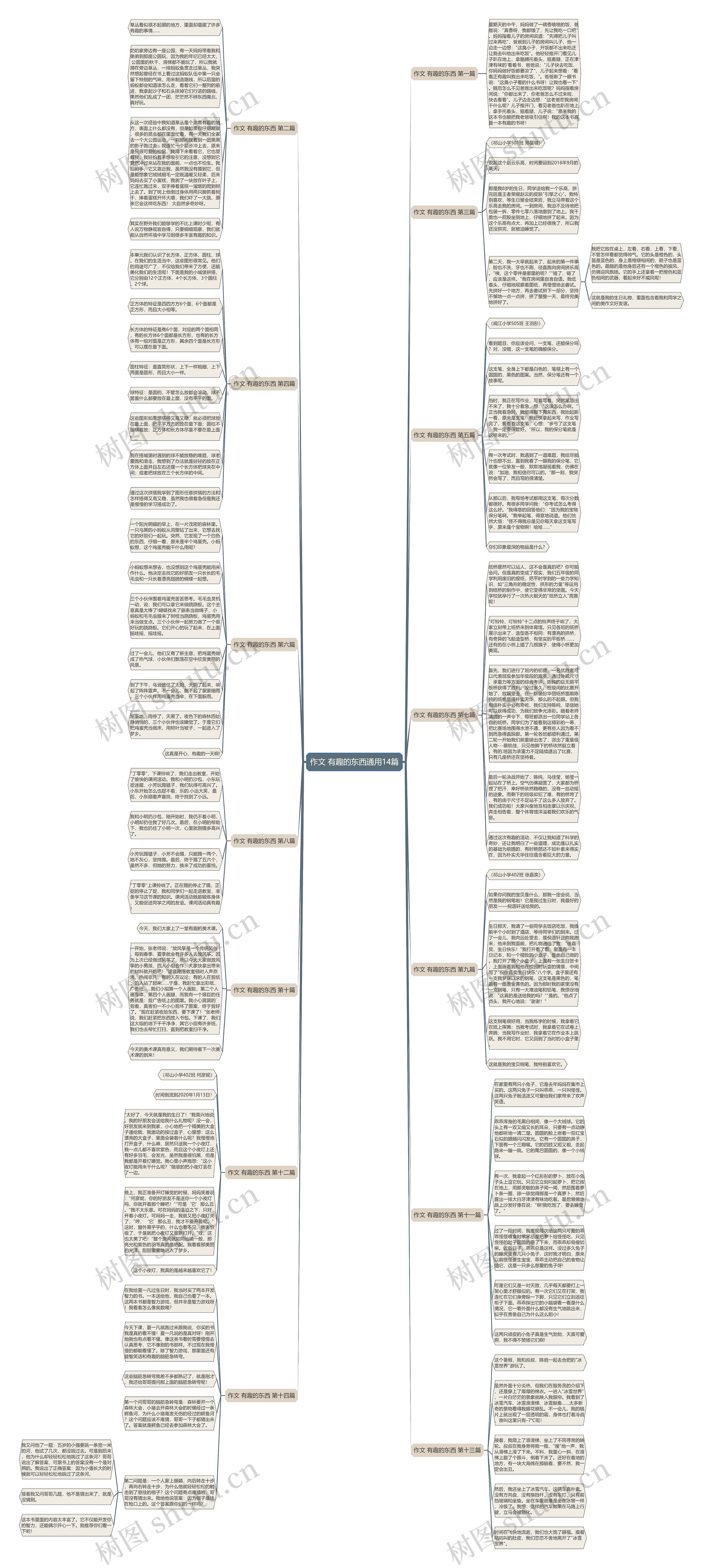 作文 有趣的东西通用14篇思维导图