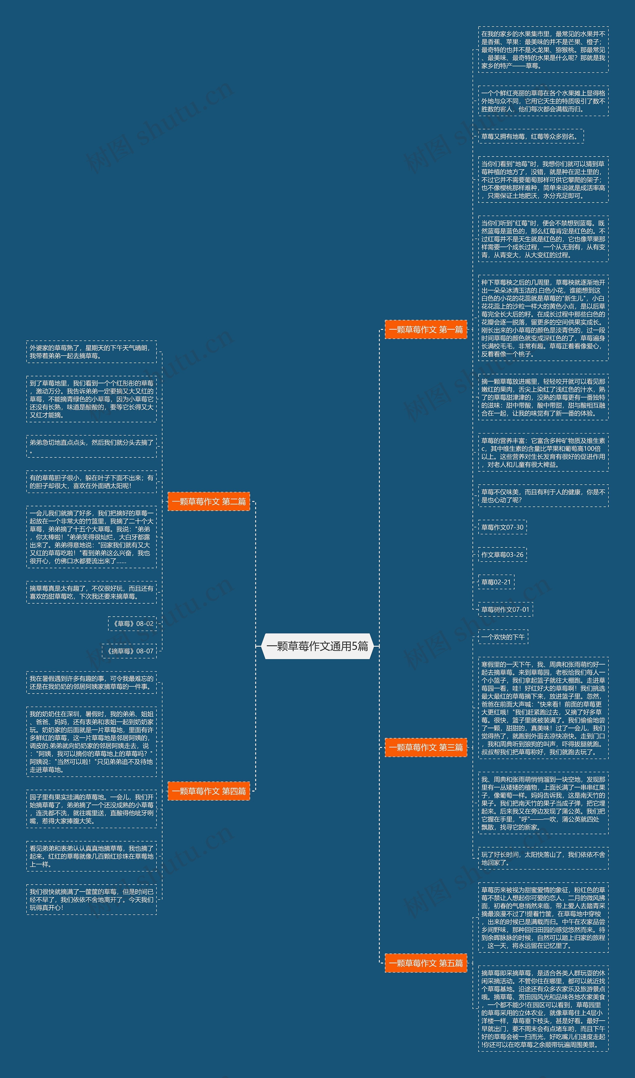 一颗草莓作文通用5篇思维导图