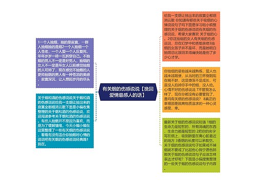 有关烟的伤感说说【挽回爱情最感人的话】