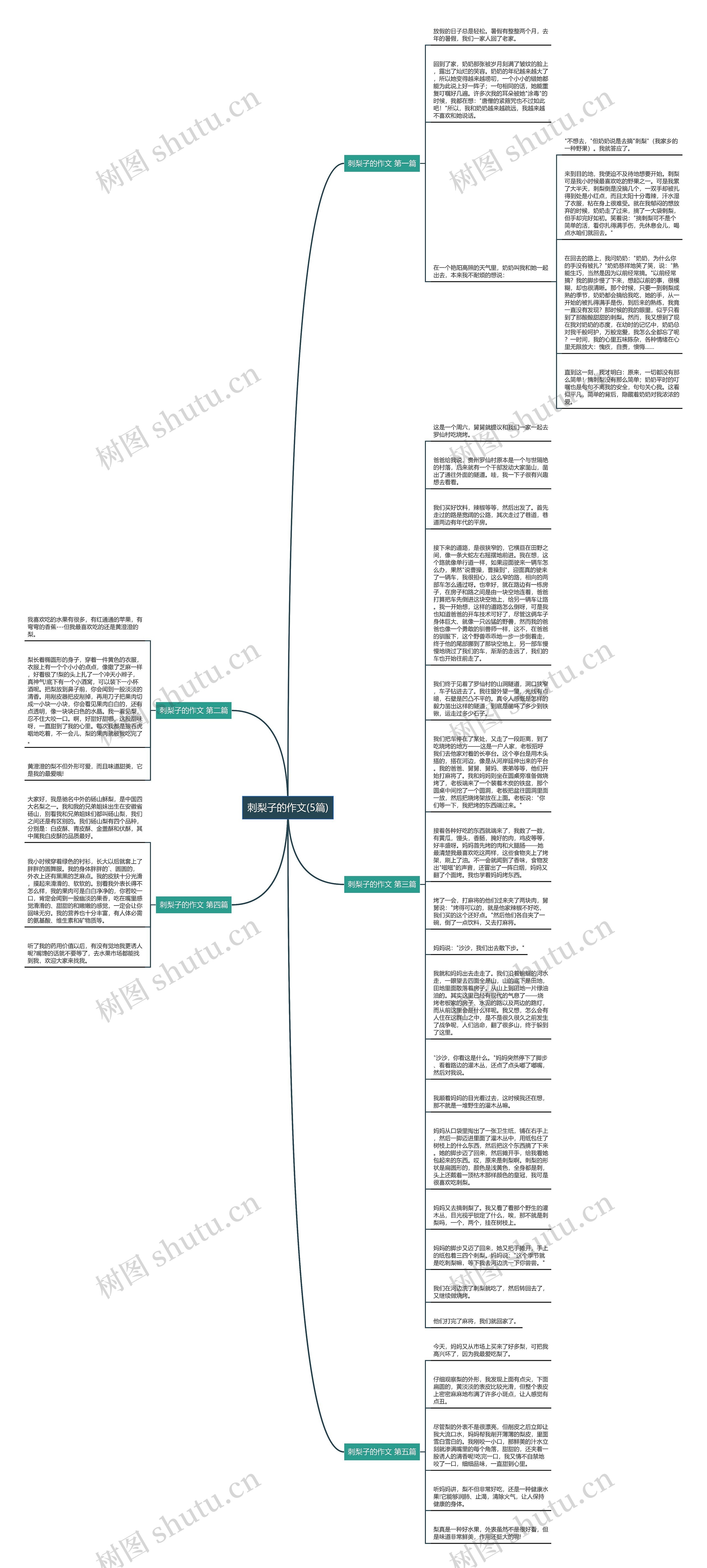 刺梨子的作文(5篇)思维导图