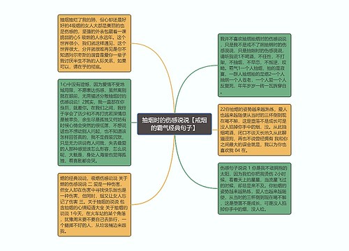 抽烟时的伤感说说【戒烟的霸气经典句子】