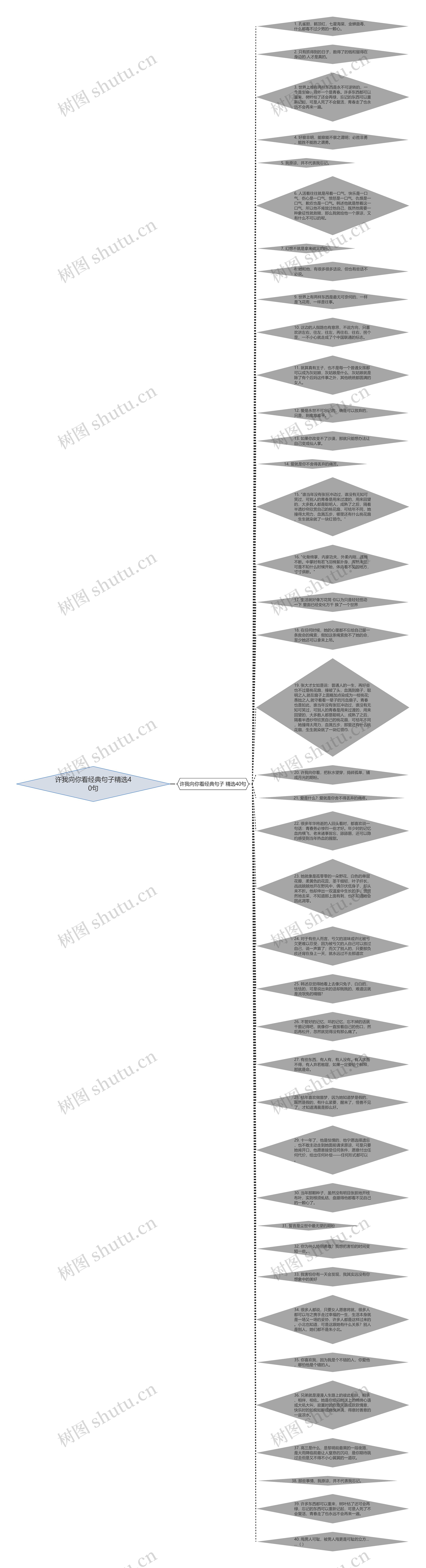 许我向你看经典句子精选40句思维导图