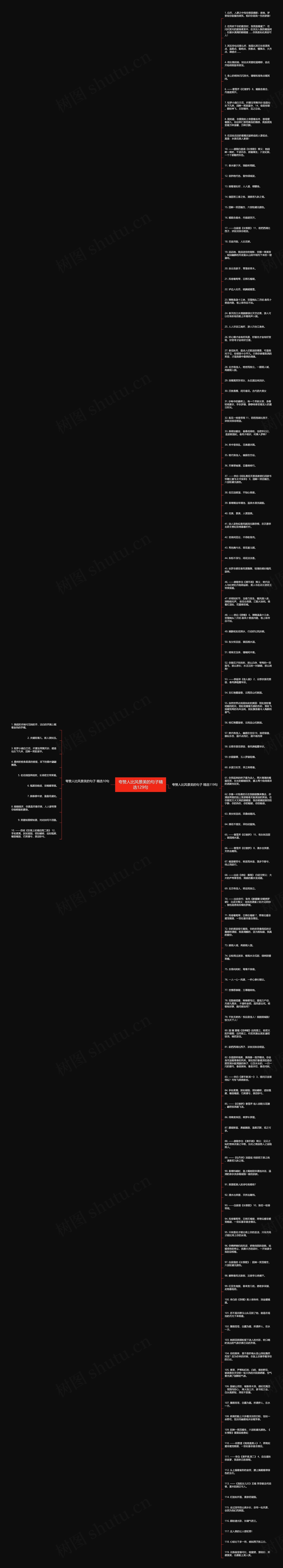 夸赞人比风景美的句子精选129句思维导图