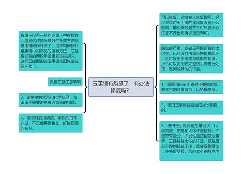 玉手镯有裂缝了，有办法修复吗？