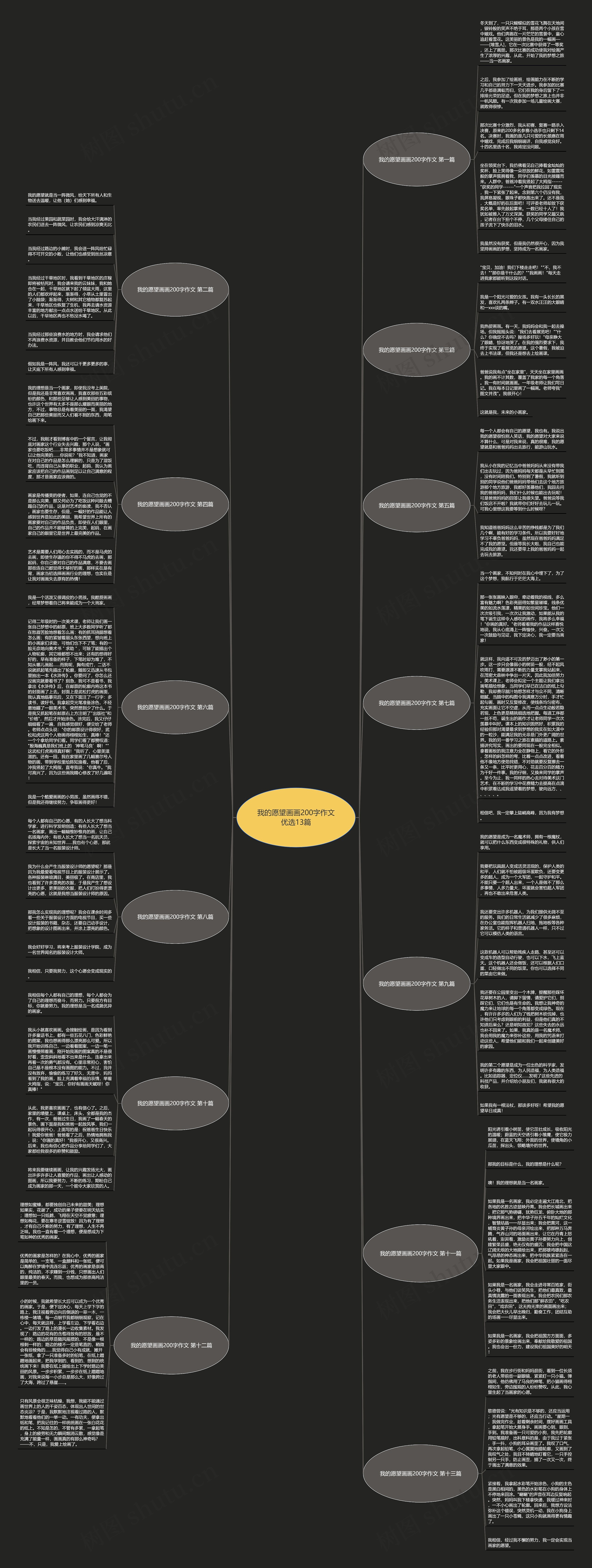 我的愿望画画200字作文优选13篇思维导图