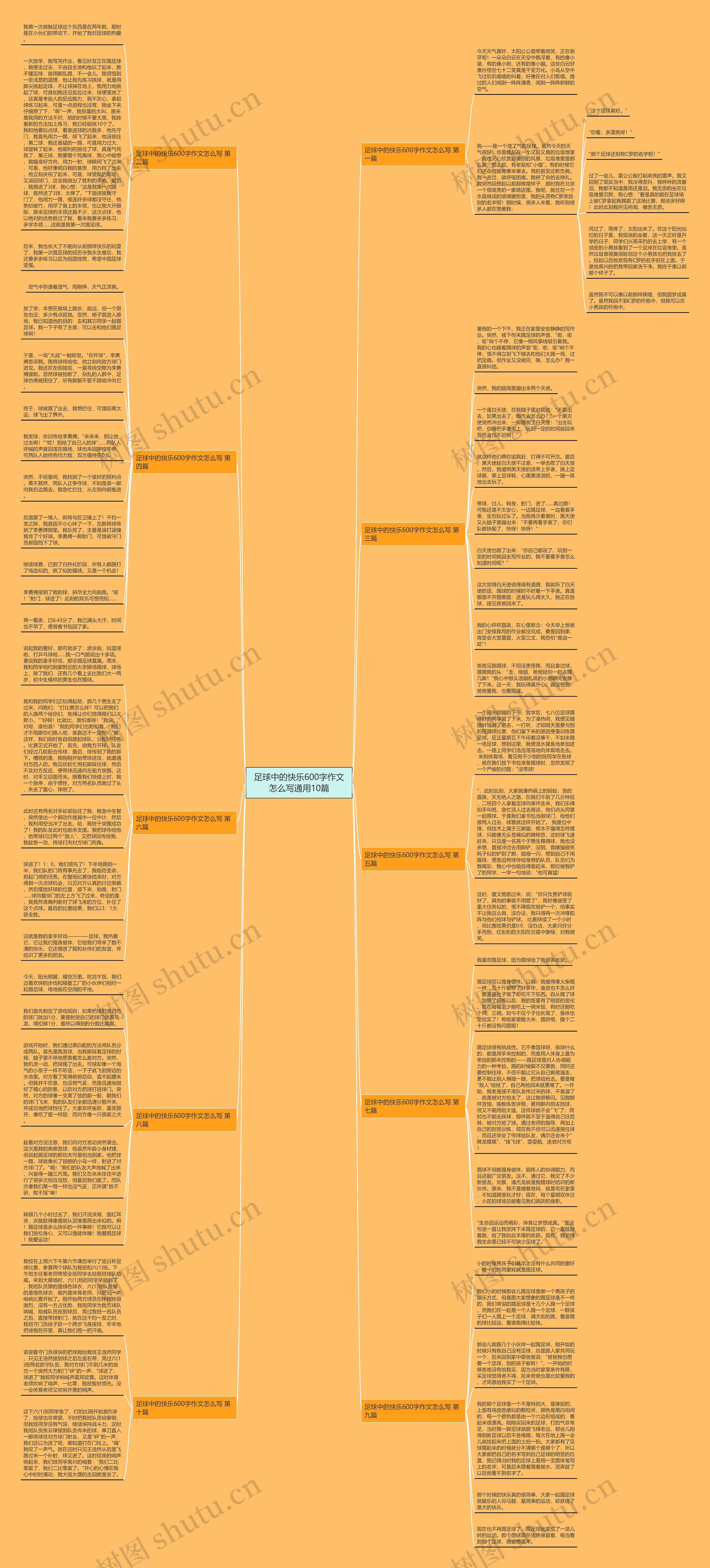 足球中的快乐600字作文怎么写通用10篇思维导图