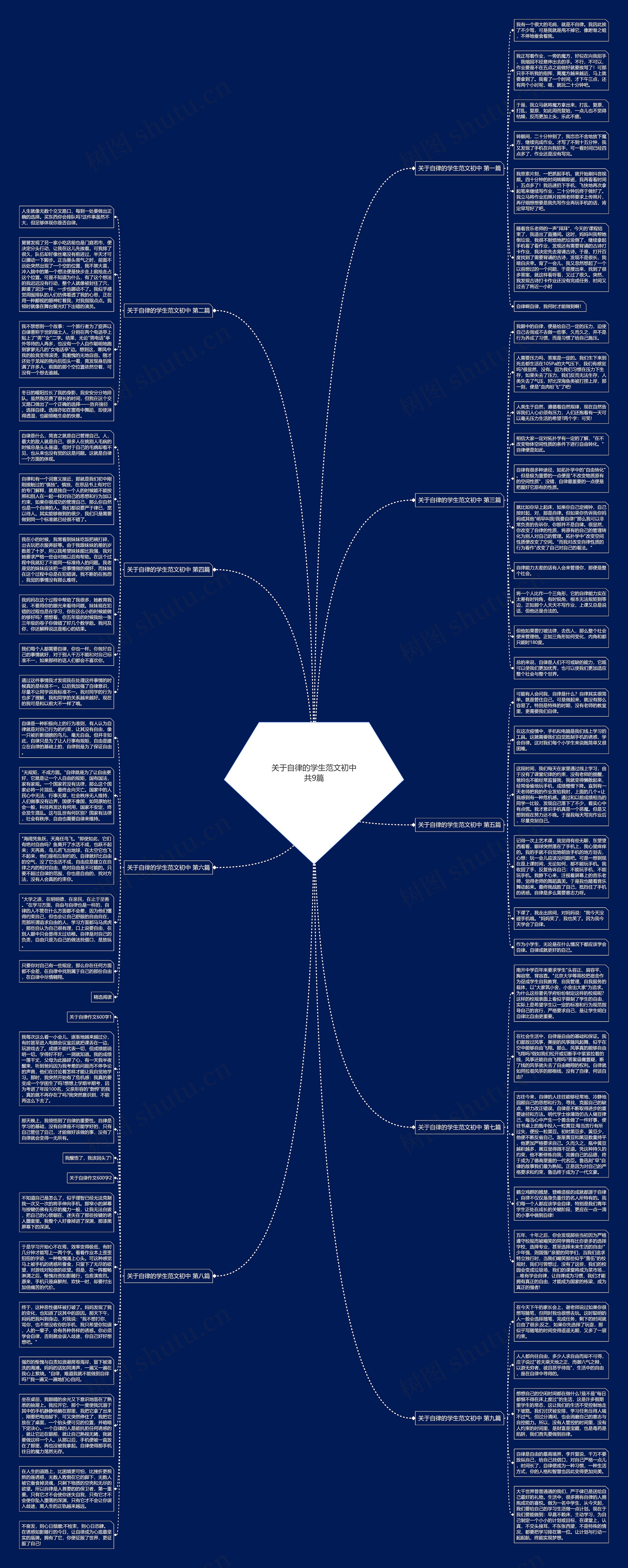 关于自律的学生范文初中共9篇思维导图