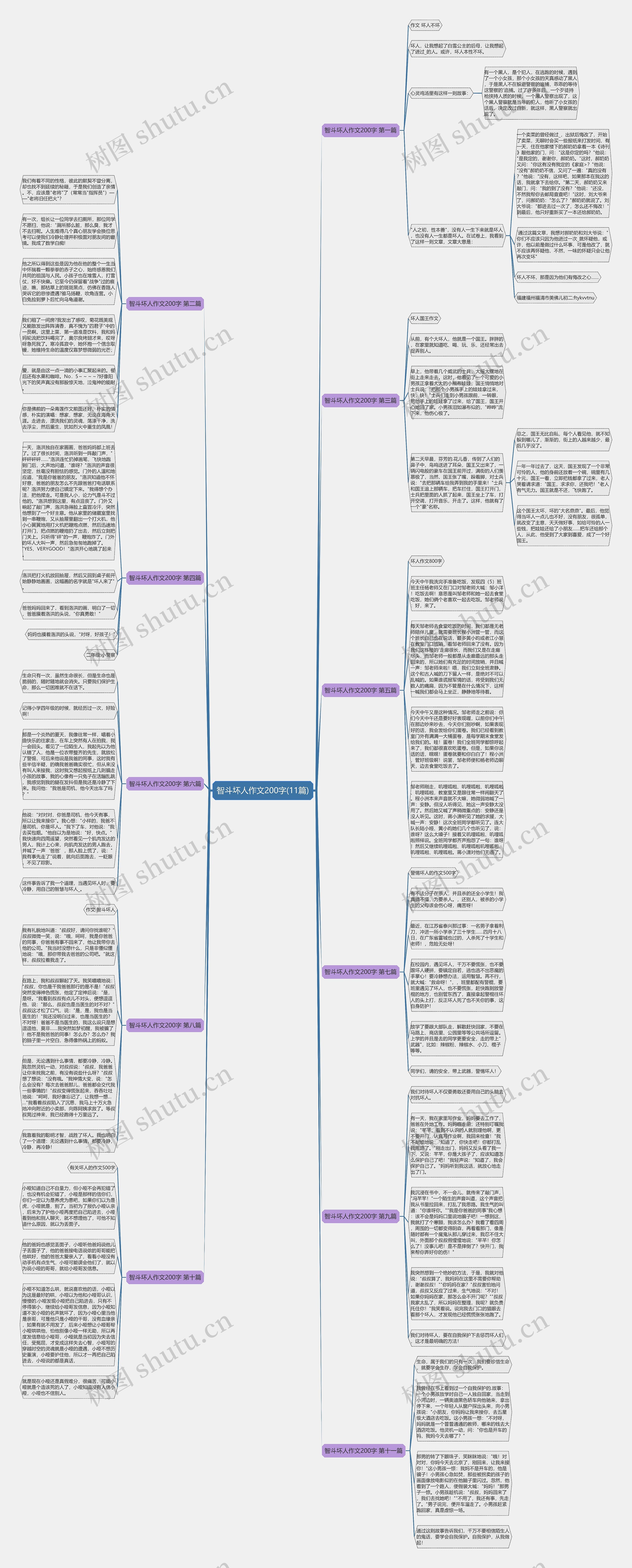 智斗坏人作文200字(11篇)思维导图