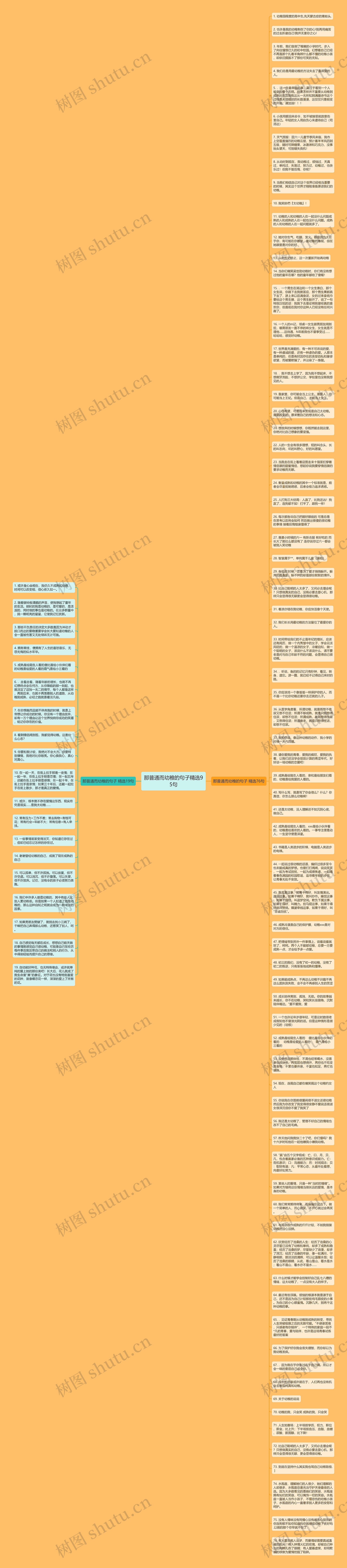 那普通而幼稚的句子精选95句思维导图