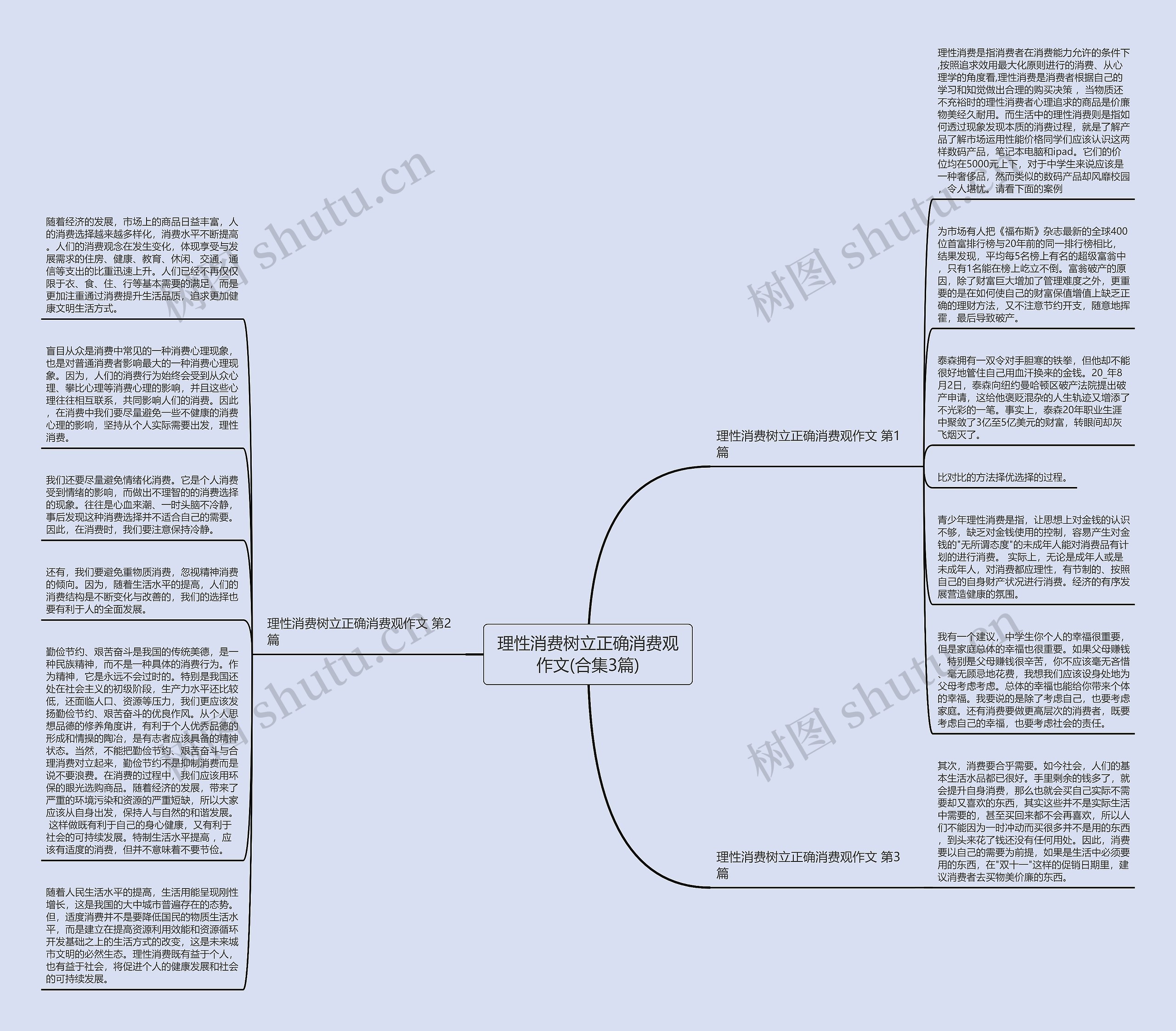 理性消费树立正确消费观作文(合集3篇)思维导图
