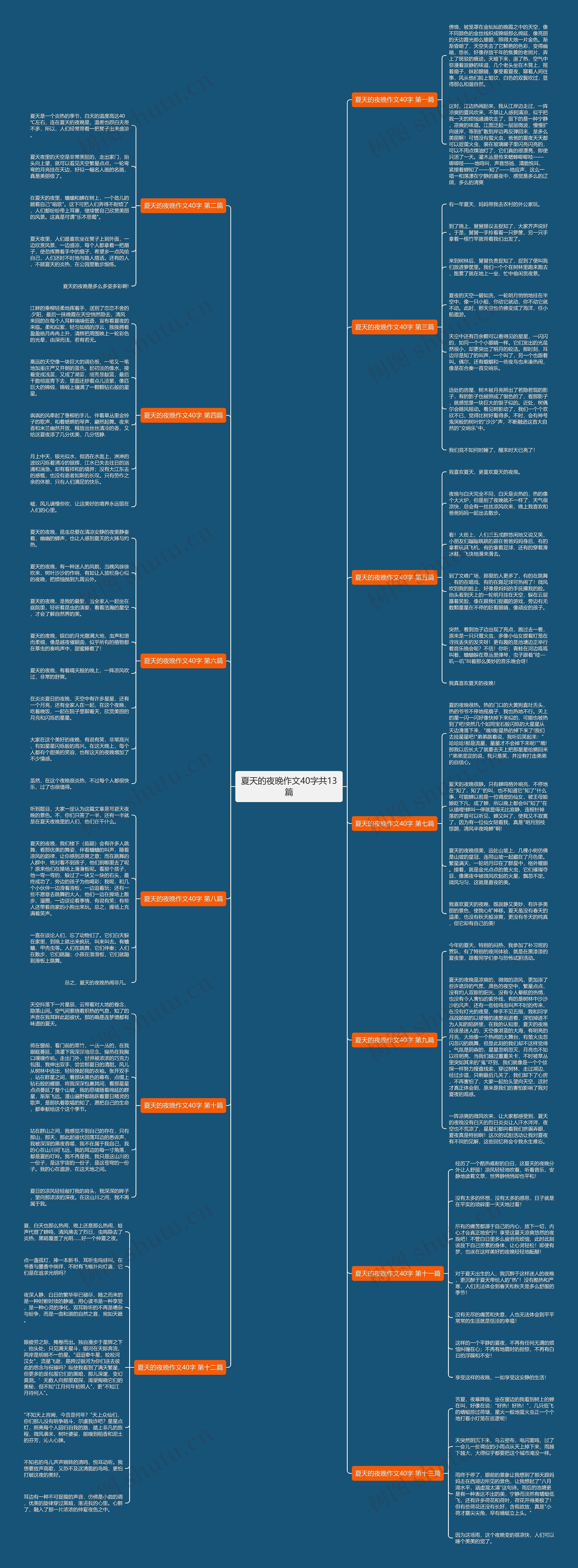 夏天的夜晚作文40字共13篇 夏天的夜晚作文40字共13篇