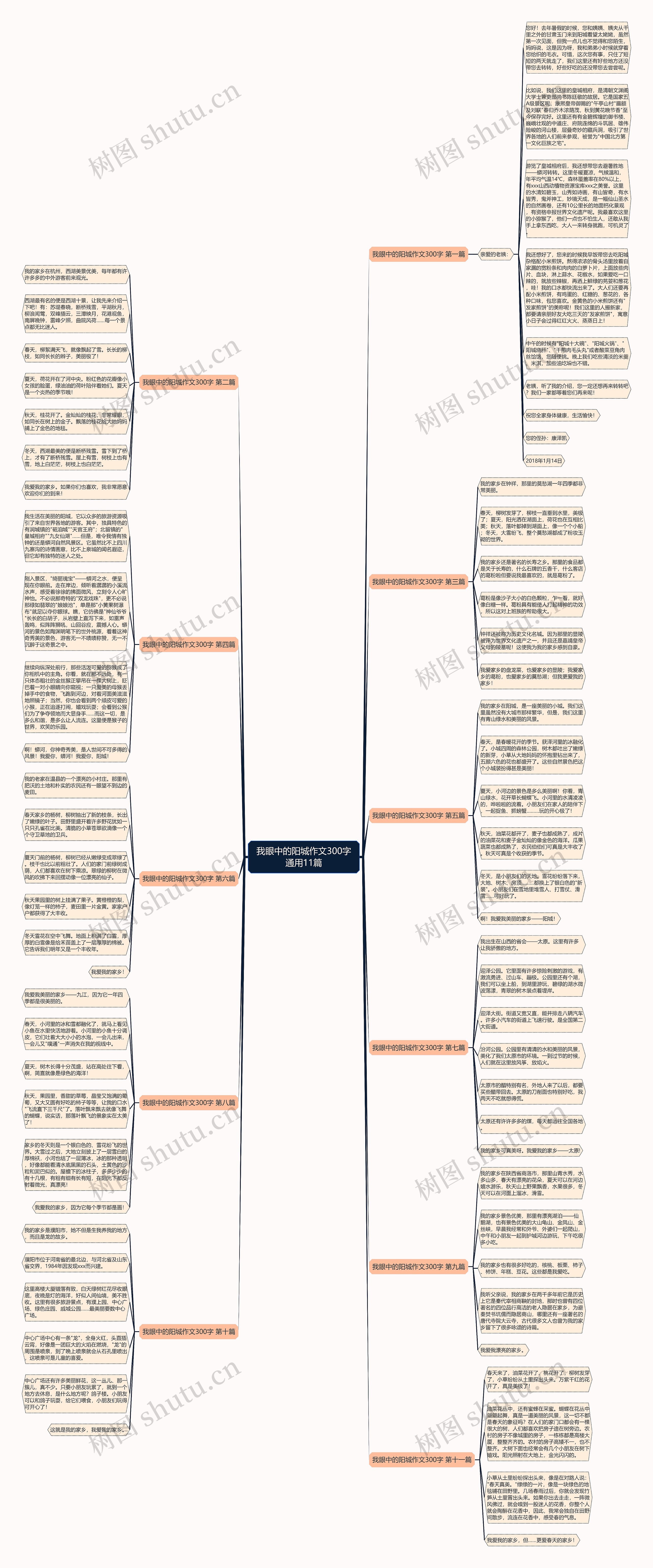 我眼中的阳城作文300字通用11篇思维导图