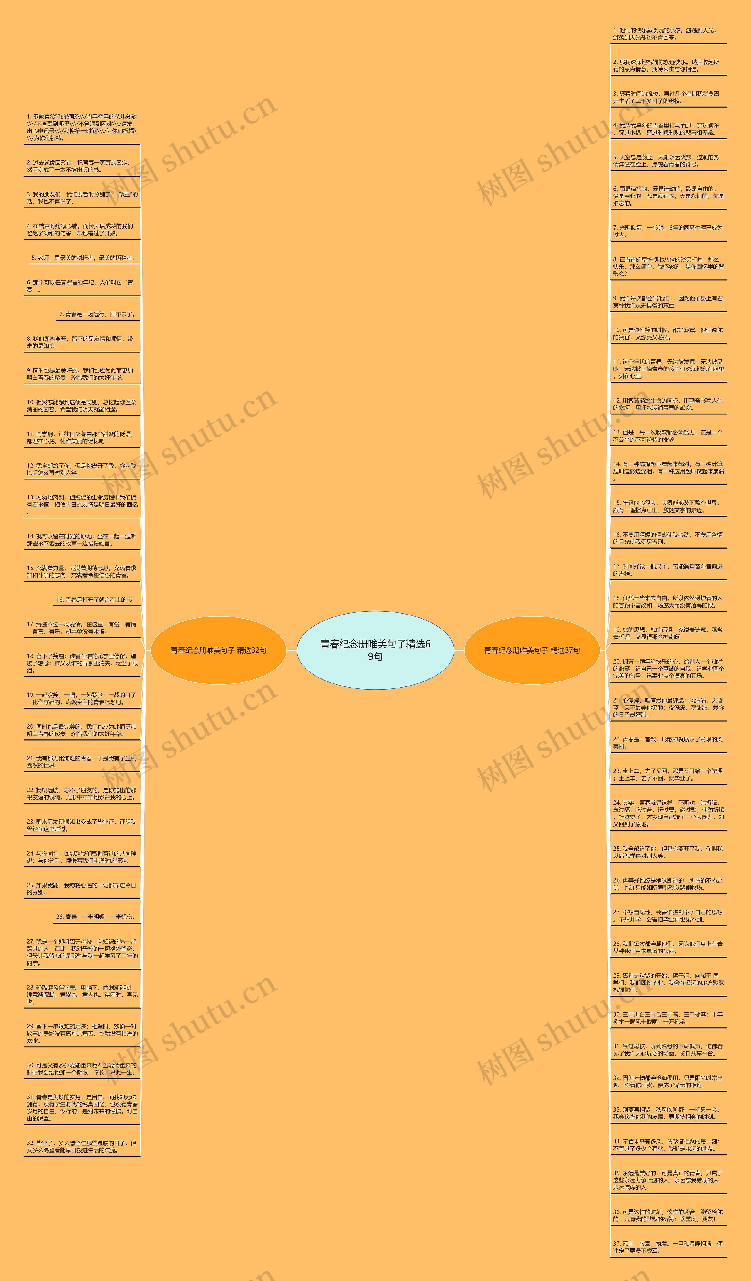 青春纪念册唯美句子精选69句思维导图