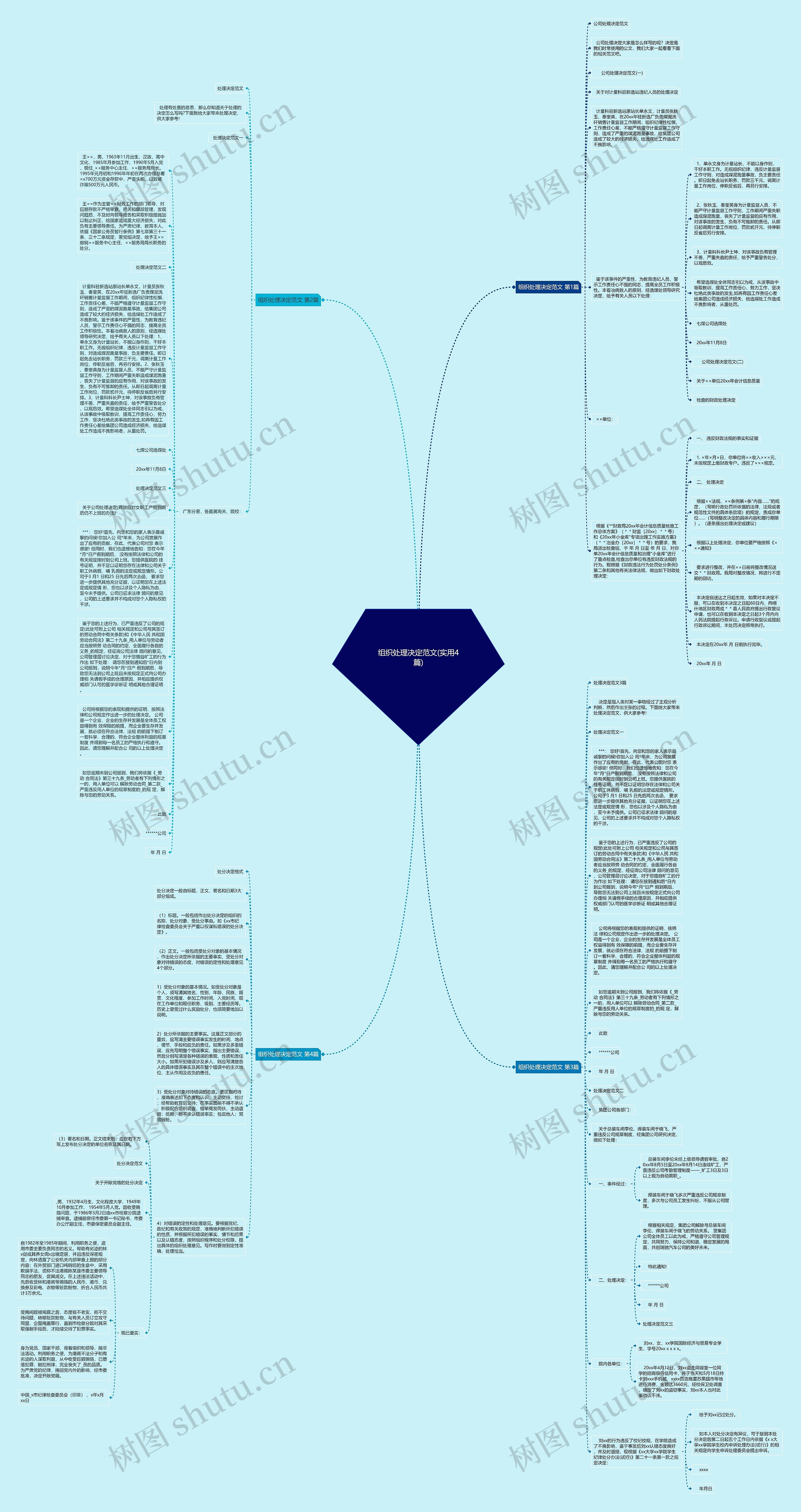 组织处理决定范文(实用4篇)思维导图
