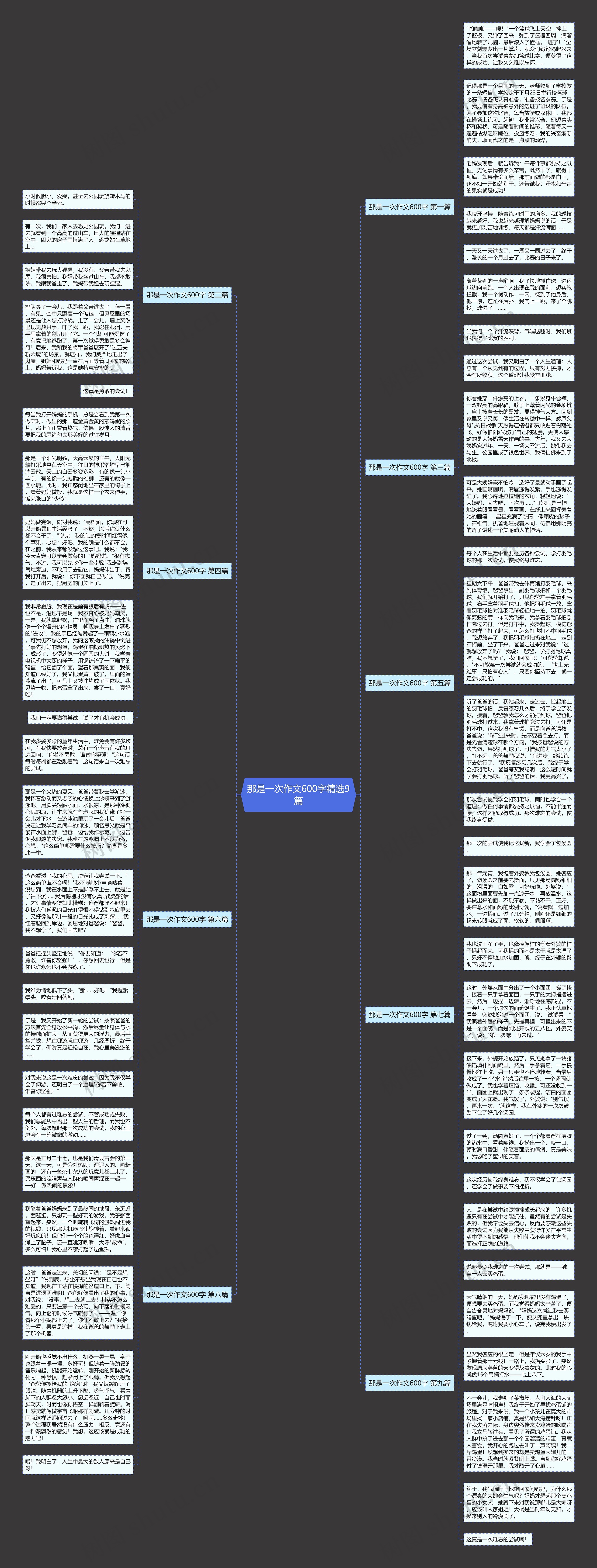 那是一次作文600字精选9篇思维导图