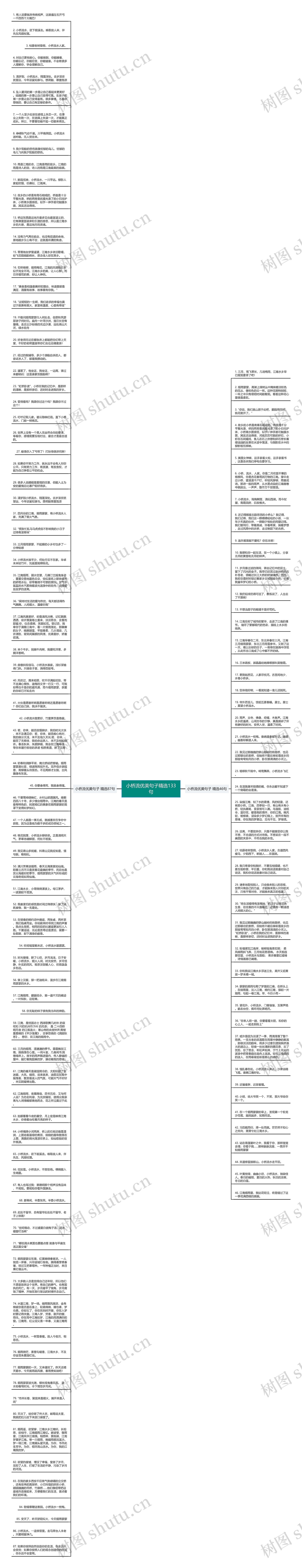 小桥流优美句子精选133句思维导图