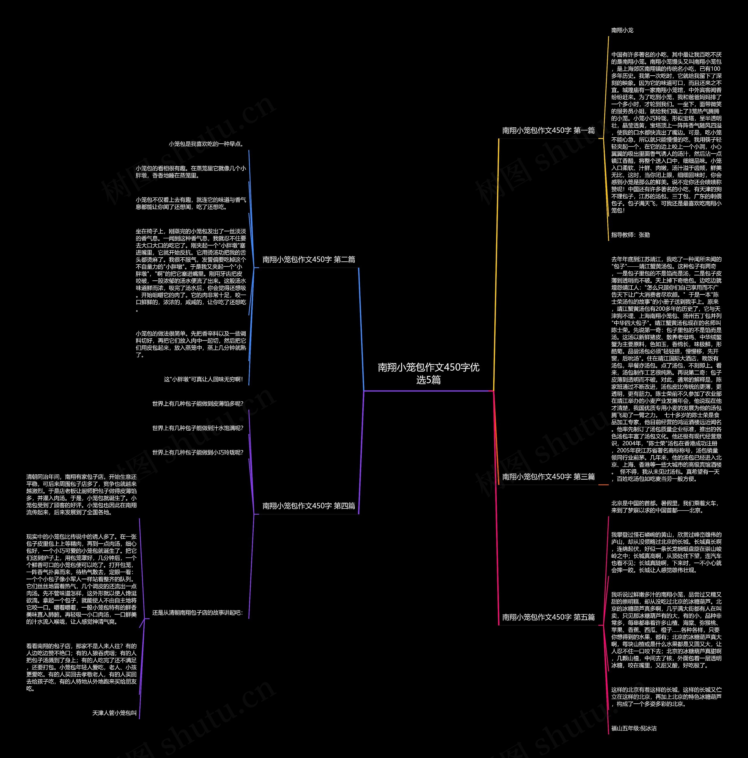 南翔小笼包作文450字优选5篇思维导图