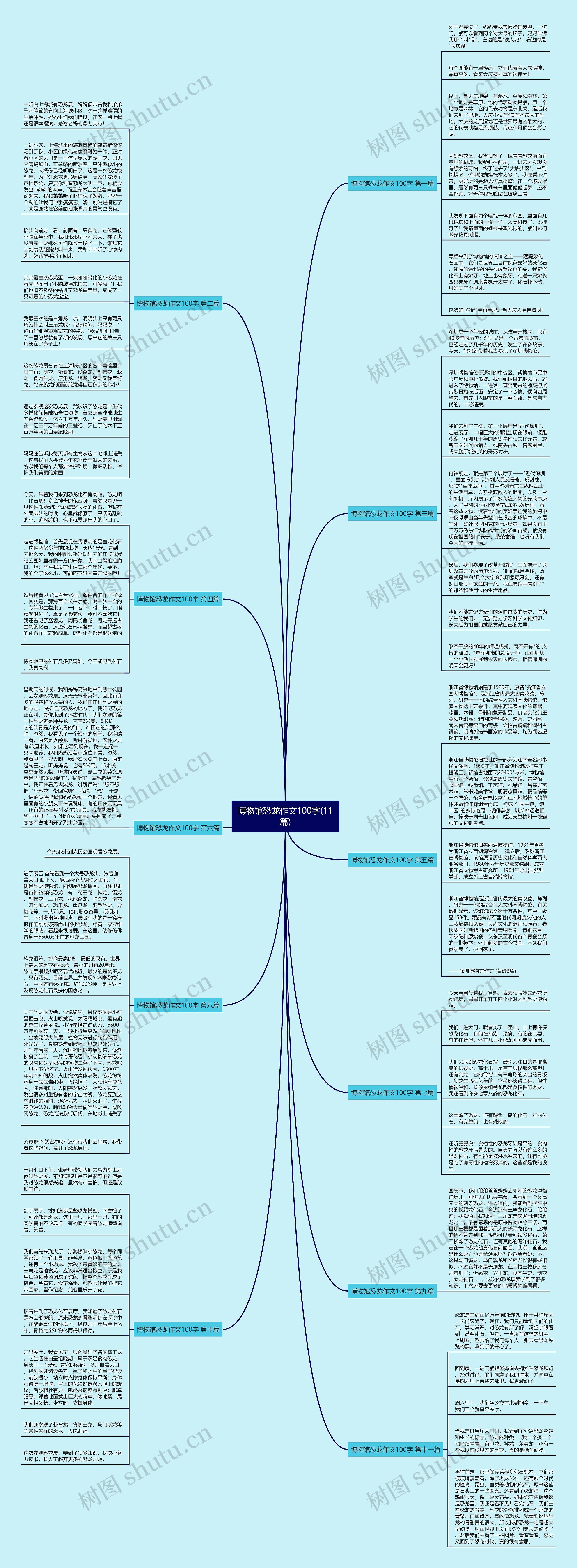 博物馆恐龙作文100字(11篇)思维导图