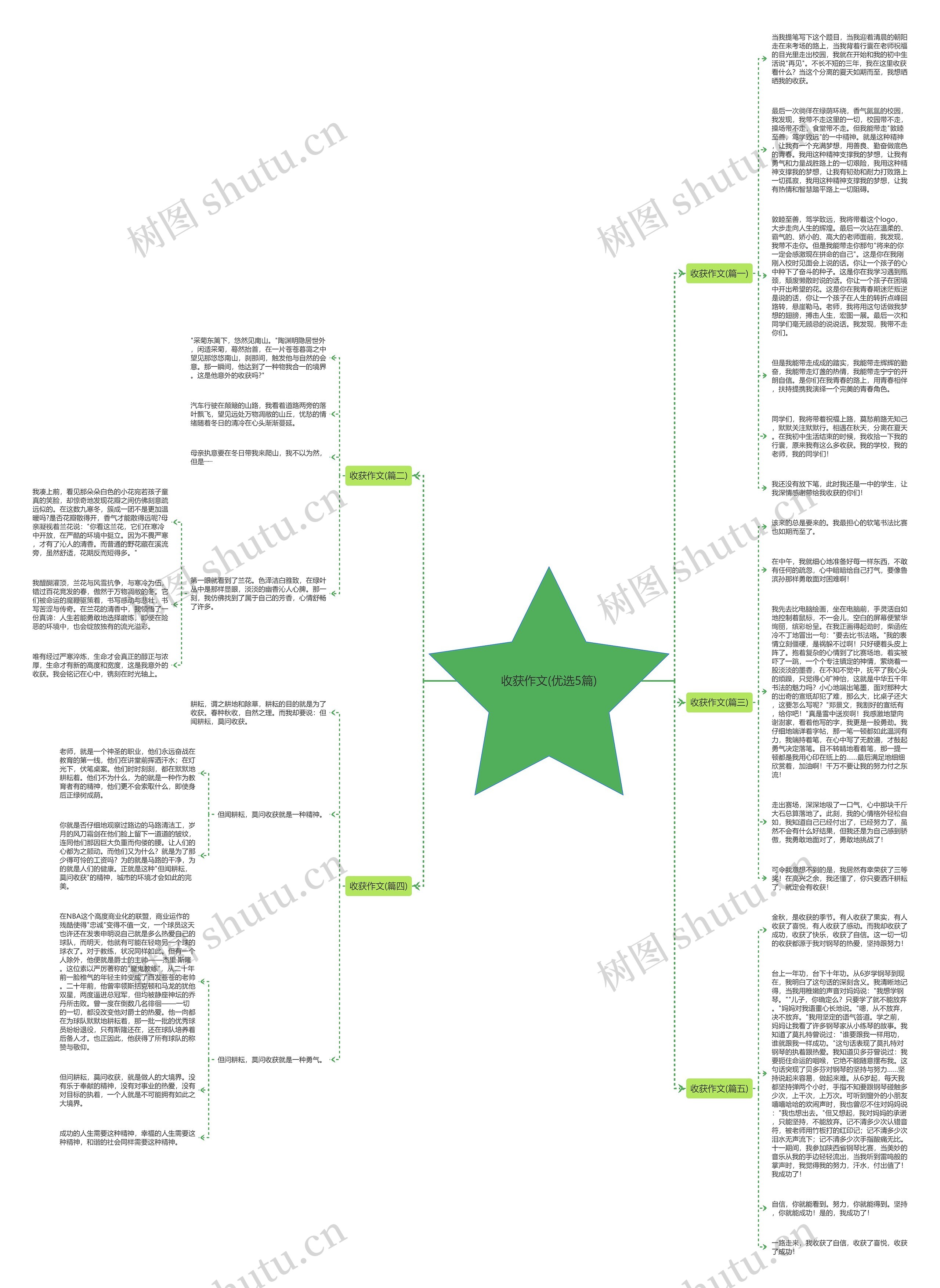 收获作文(优选5篇)思维导图