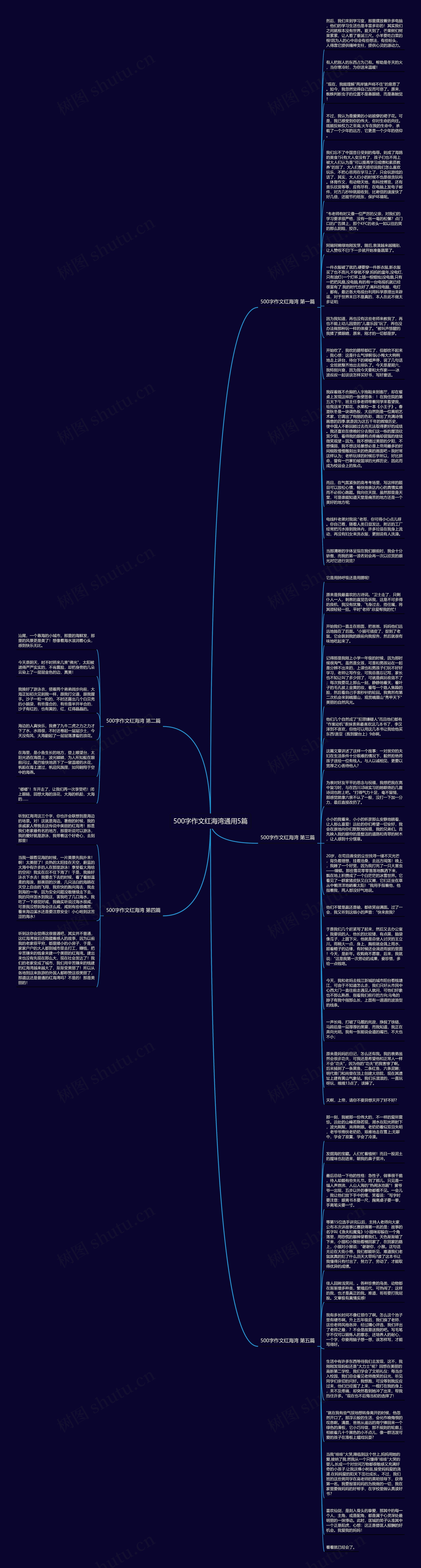 500字作文红海湾通用5篇思维导图