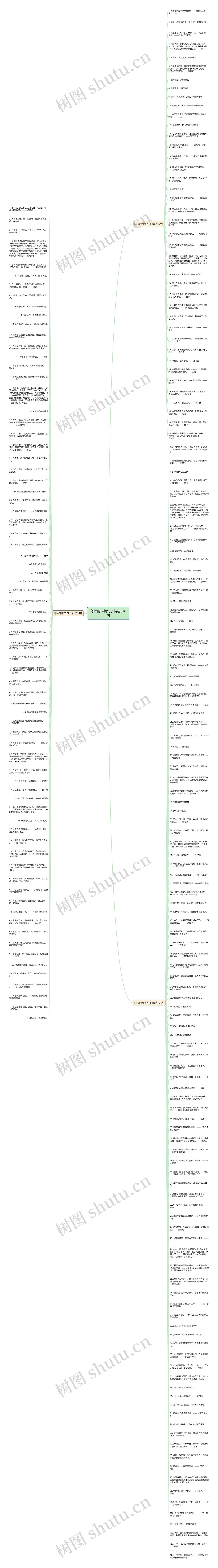 尊师的唯美句子精选218句思维导图