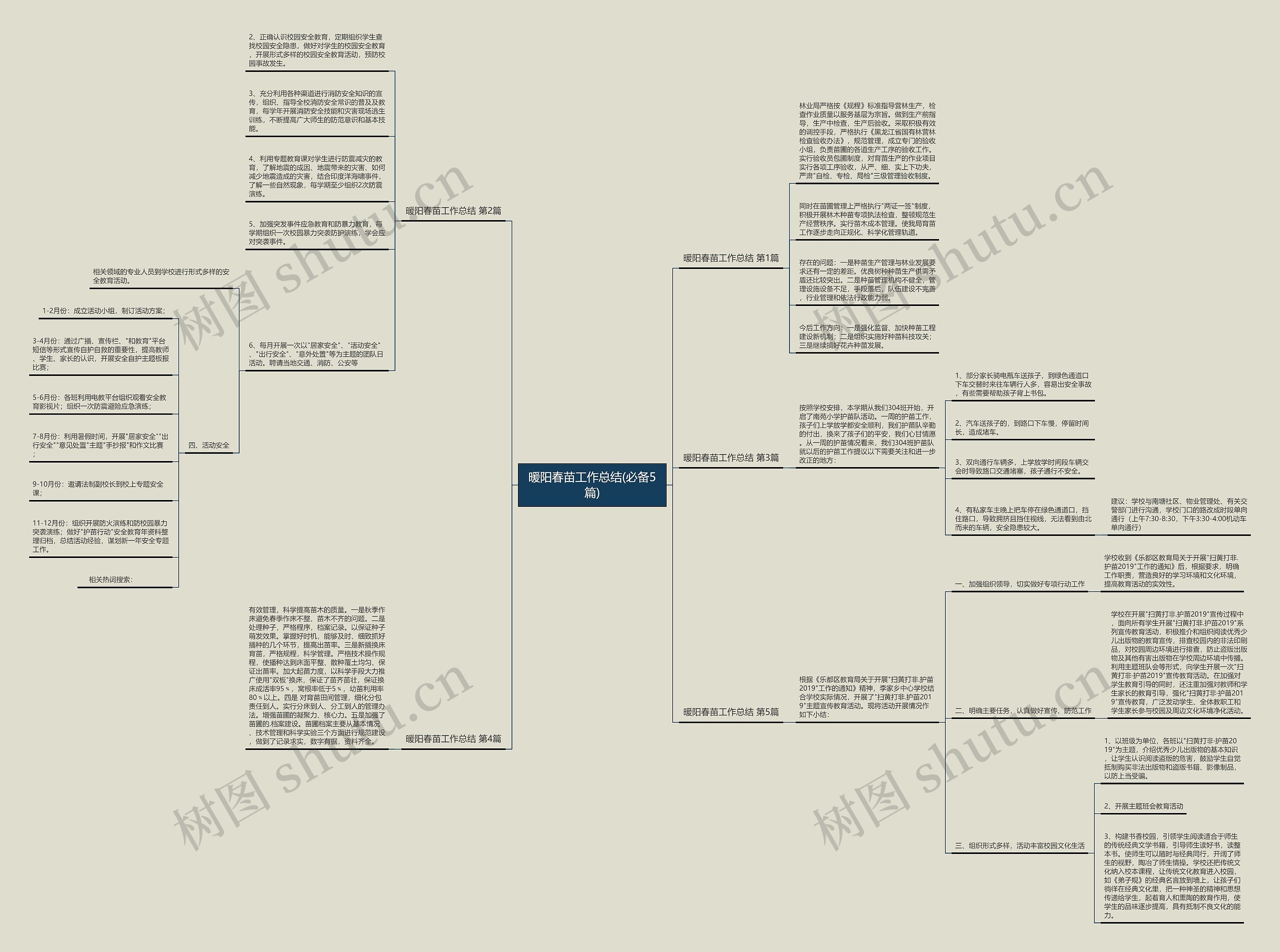 暖阳春苗工作总结(必备5篇)思维导图