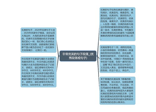 非常优美的句子段落_(优秀段落或句子)