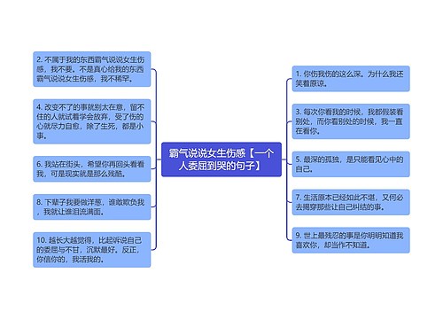 霸气说说女生伤感【一个人委屈到哭的句子】