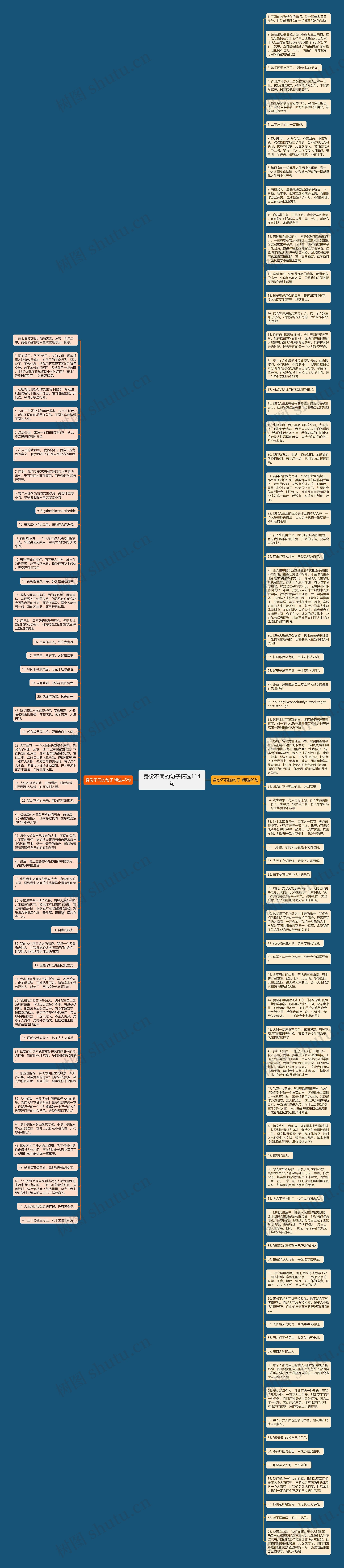 身份不同的句子精选114句思维导图