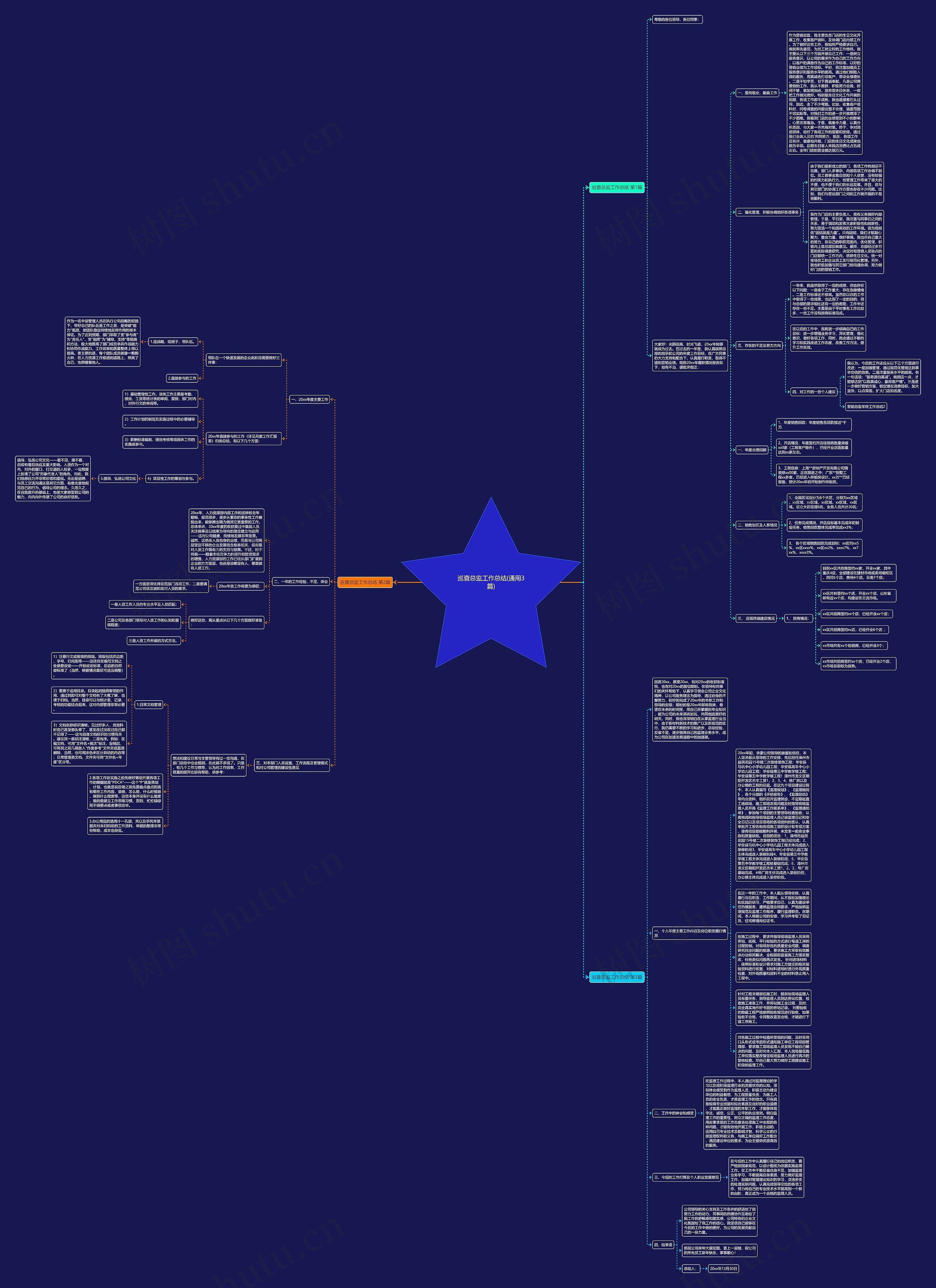 巡查总监工作总结(通用3篇)思维导图