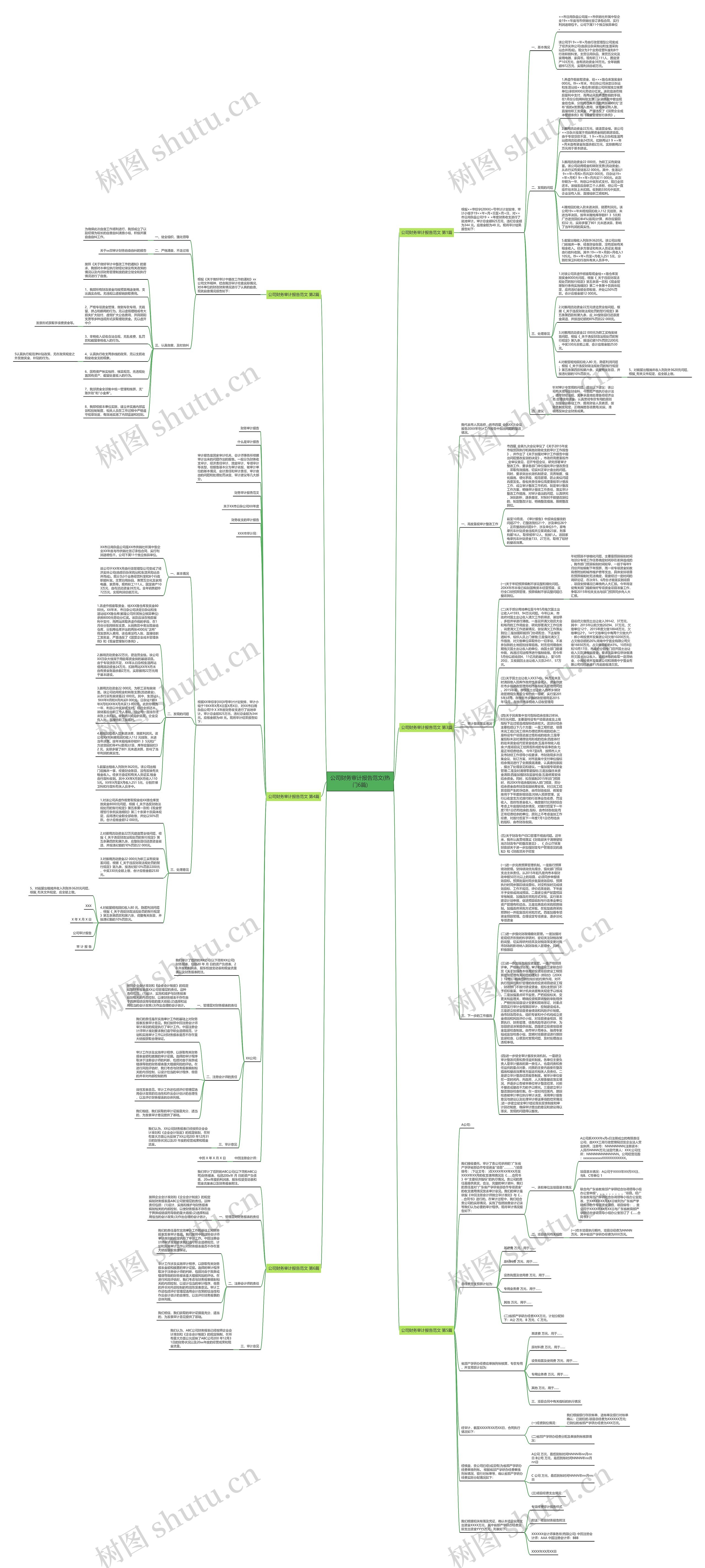 公司财务审计报告范文(热门6篇)思维导图