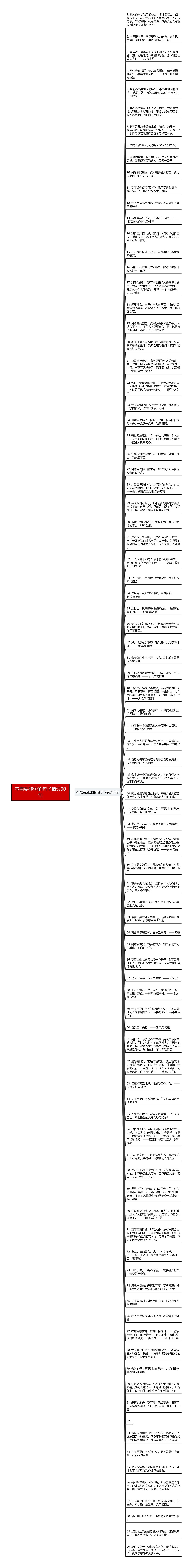 不需要施舍的句子精选90句思维导图