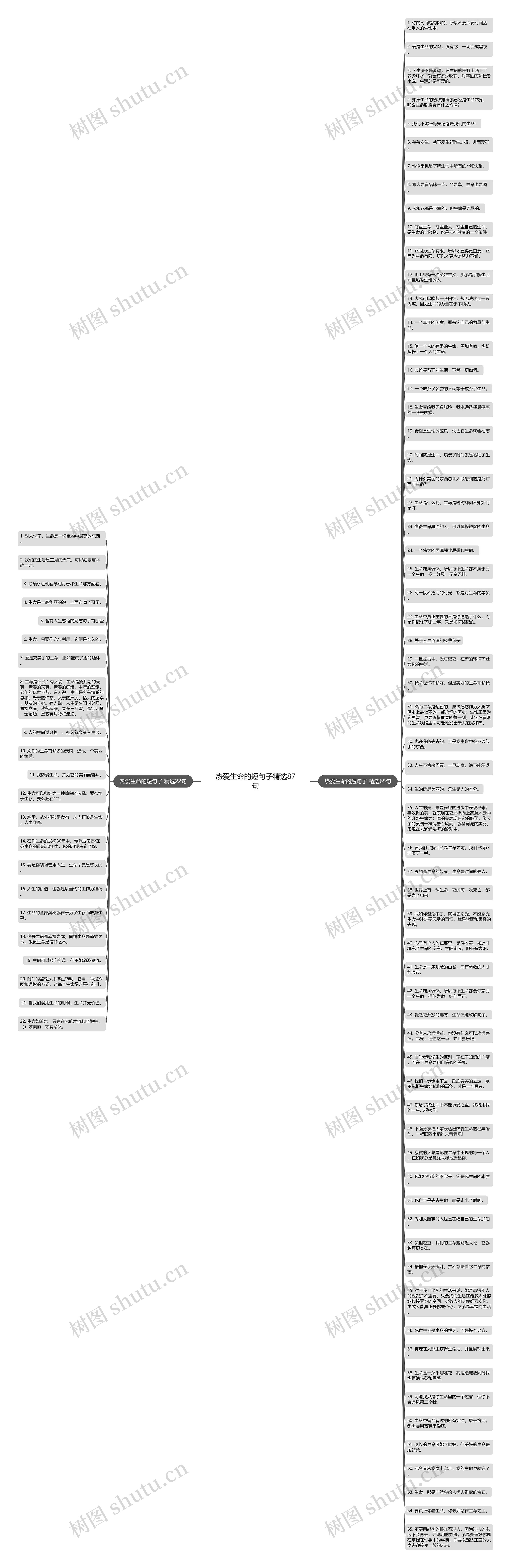 热爱生命的短句子精选87句思维导图