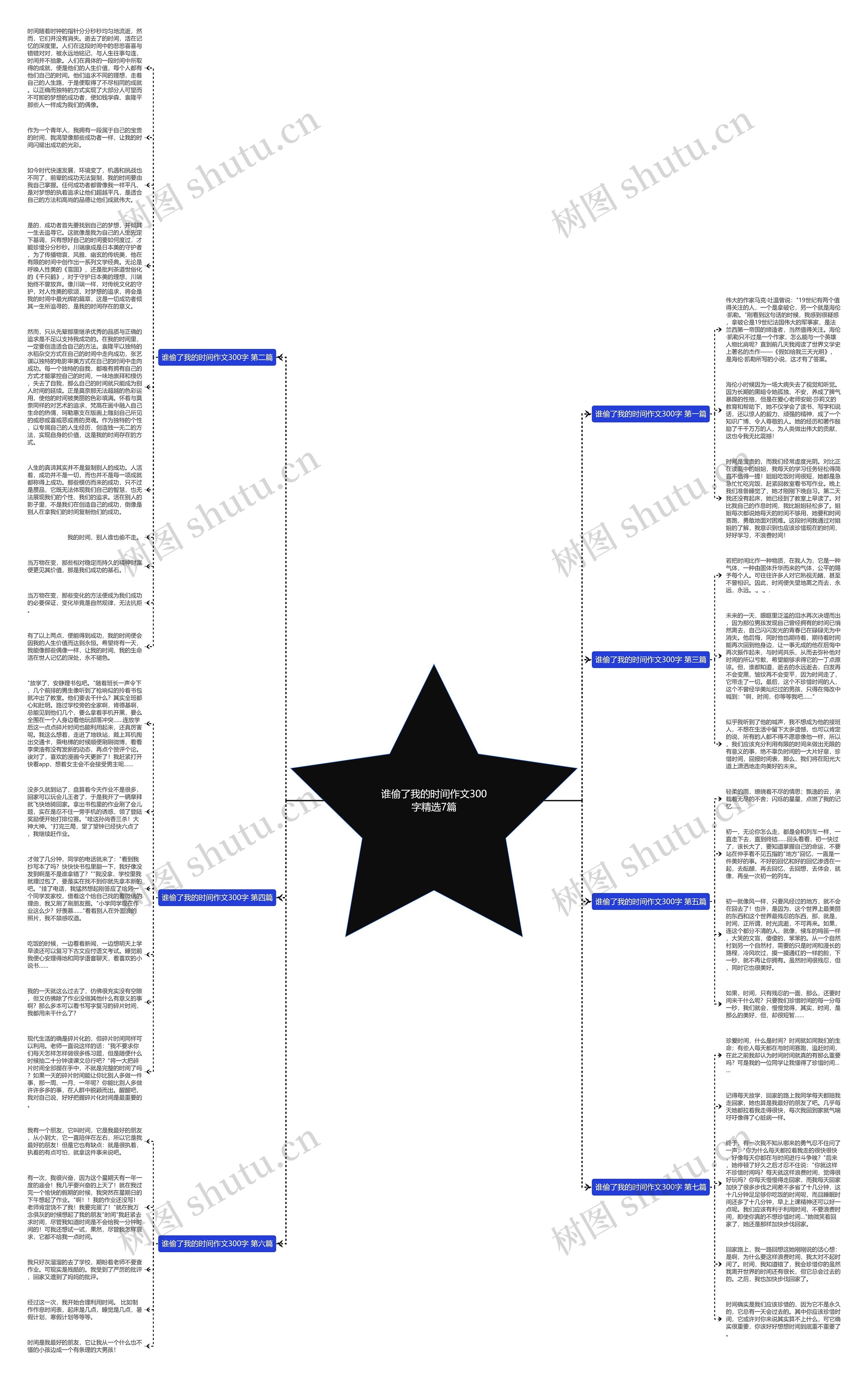 谁偷了我的时间作文300字精选7篇思维导图