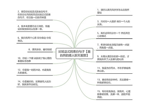 比较正式的表白句子【最自然的撩人聊天套路】