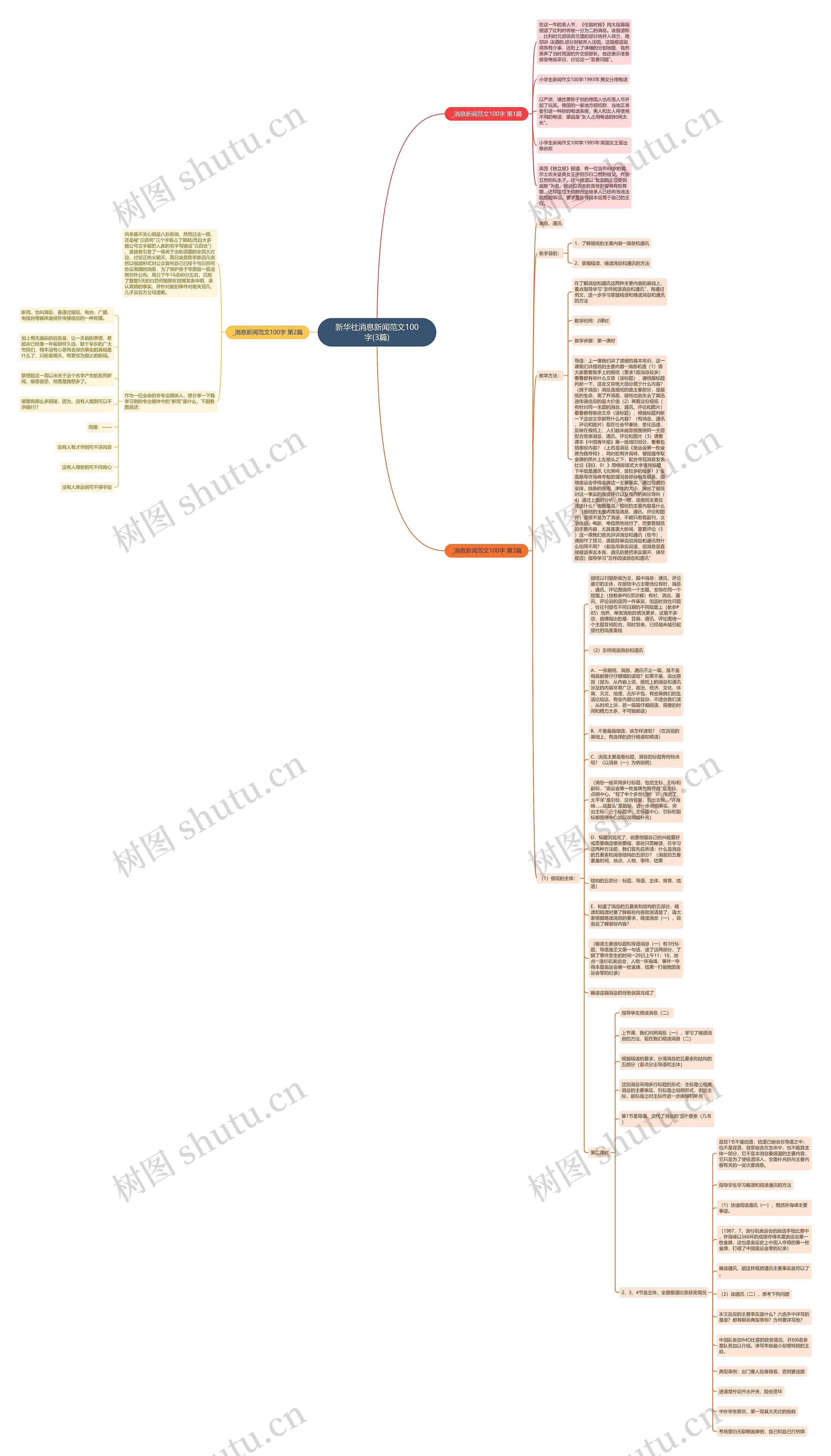 新华社消息新闻范文100字(3篇)思维导图